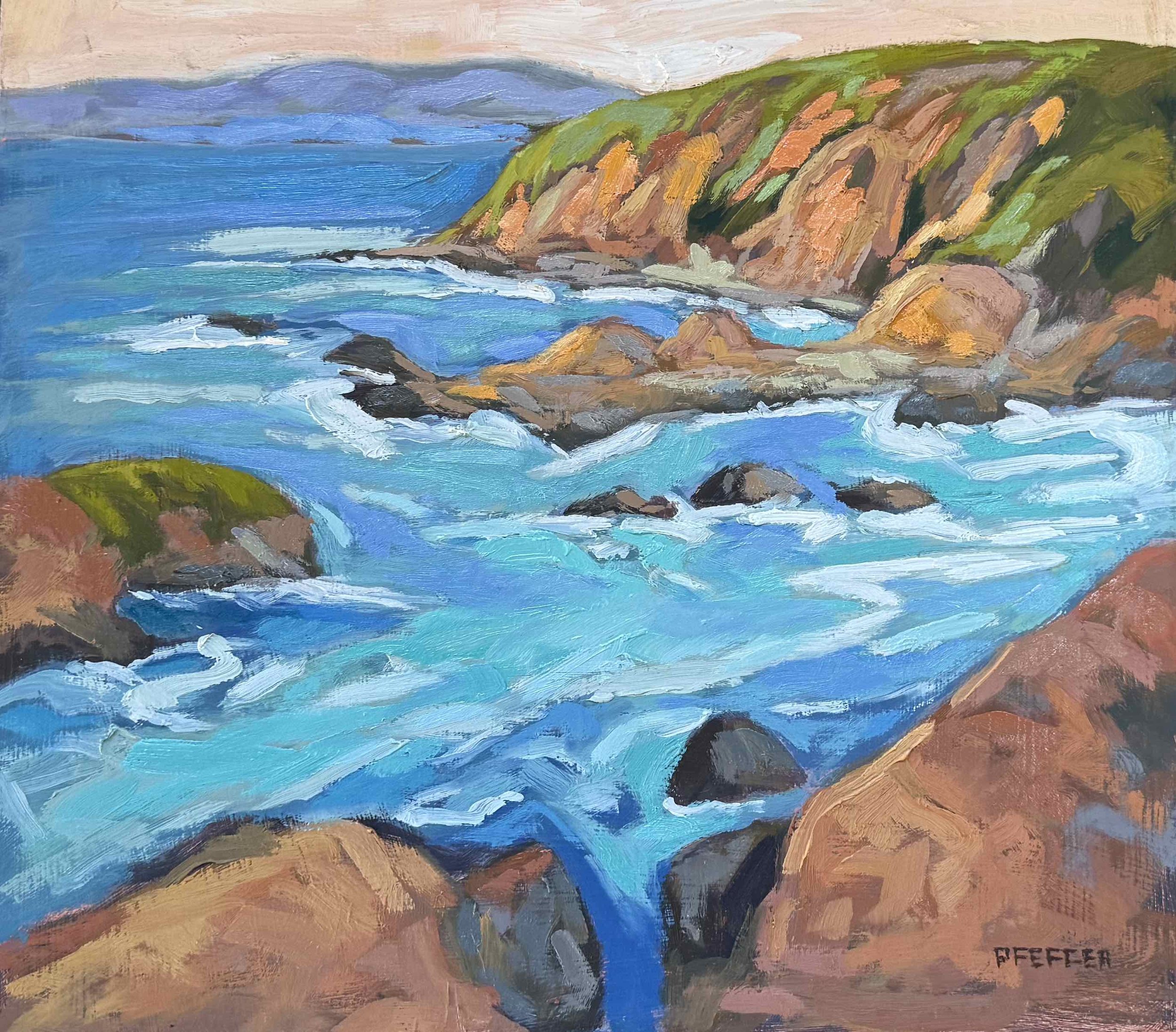 Bodega Head  12x12 Oil on panel