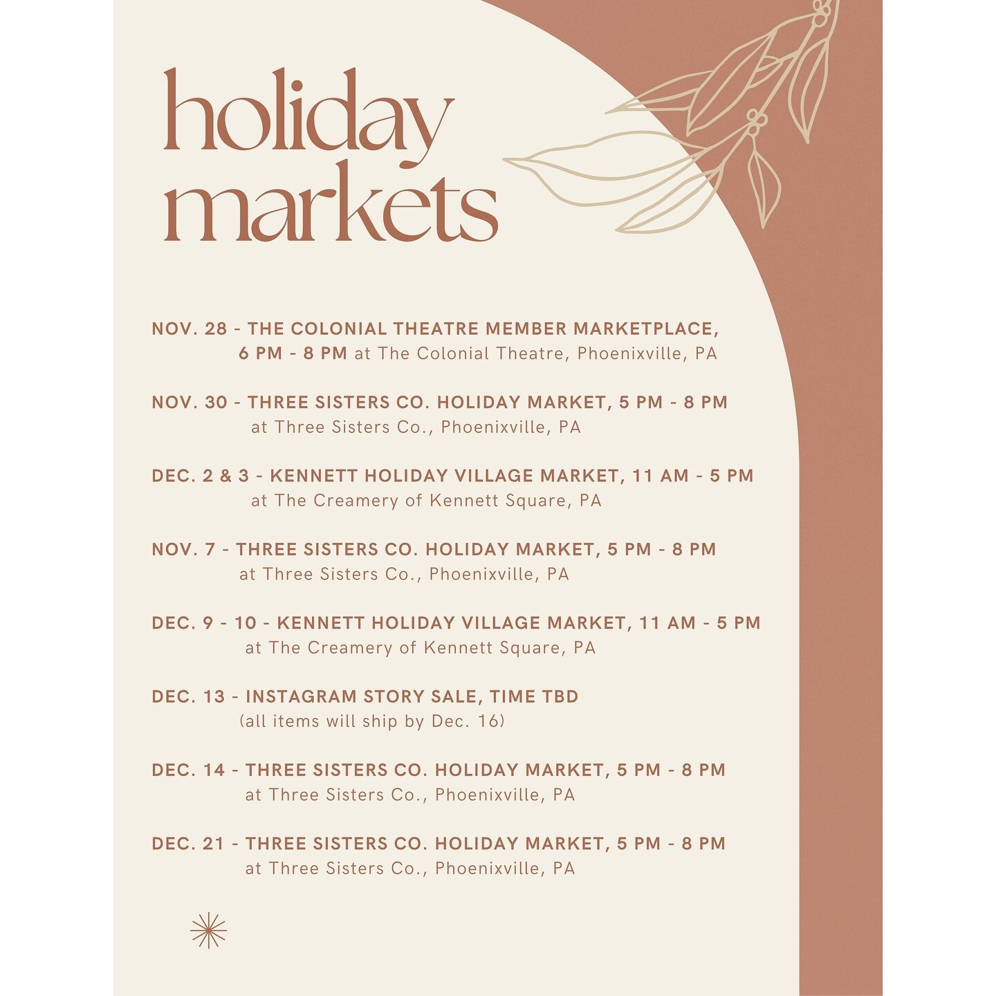 I am gearing up for an exciting string of holiday markets ahead! I'm looking forward to returning to @kennettholidayvillagemarket the first two weekends of December and taking part in two new markets- the first ever Member Marketplace at @thecolonial