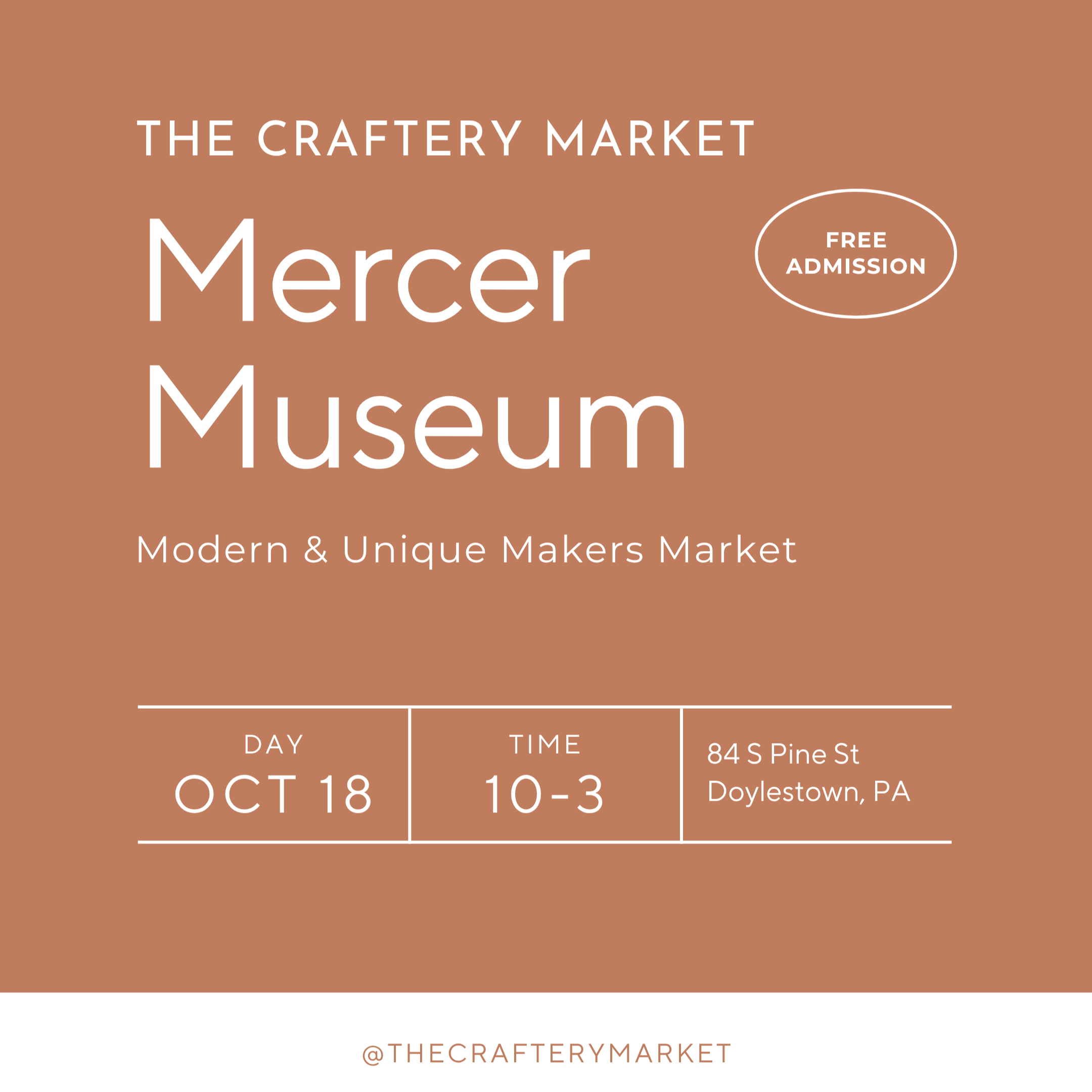 The Craftery Market at Mercer Museum