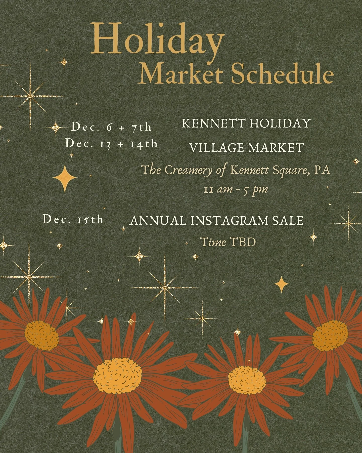 Over the next two weekends you can catch me in my favorite spot to be in December- the @kennettcreamery for the @kennettholidayvillagemarket! I'm so excited to be participating again and Dan is dusting off his light up Santa hat! (if you know you kno