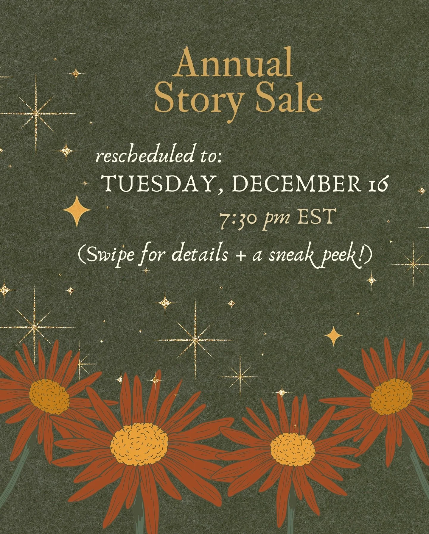 My annual instagram sale has been rescheduled to tomorrow, Tuesday  12/16 at 8:30 pm. 

SALE DETAILS:

The sale will be slightly different this year. I will list all items on my website and link each piece in my Instagram/Facebook story slides. You w