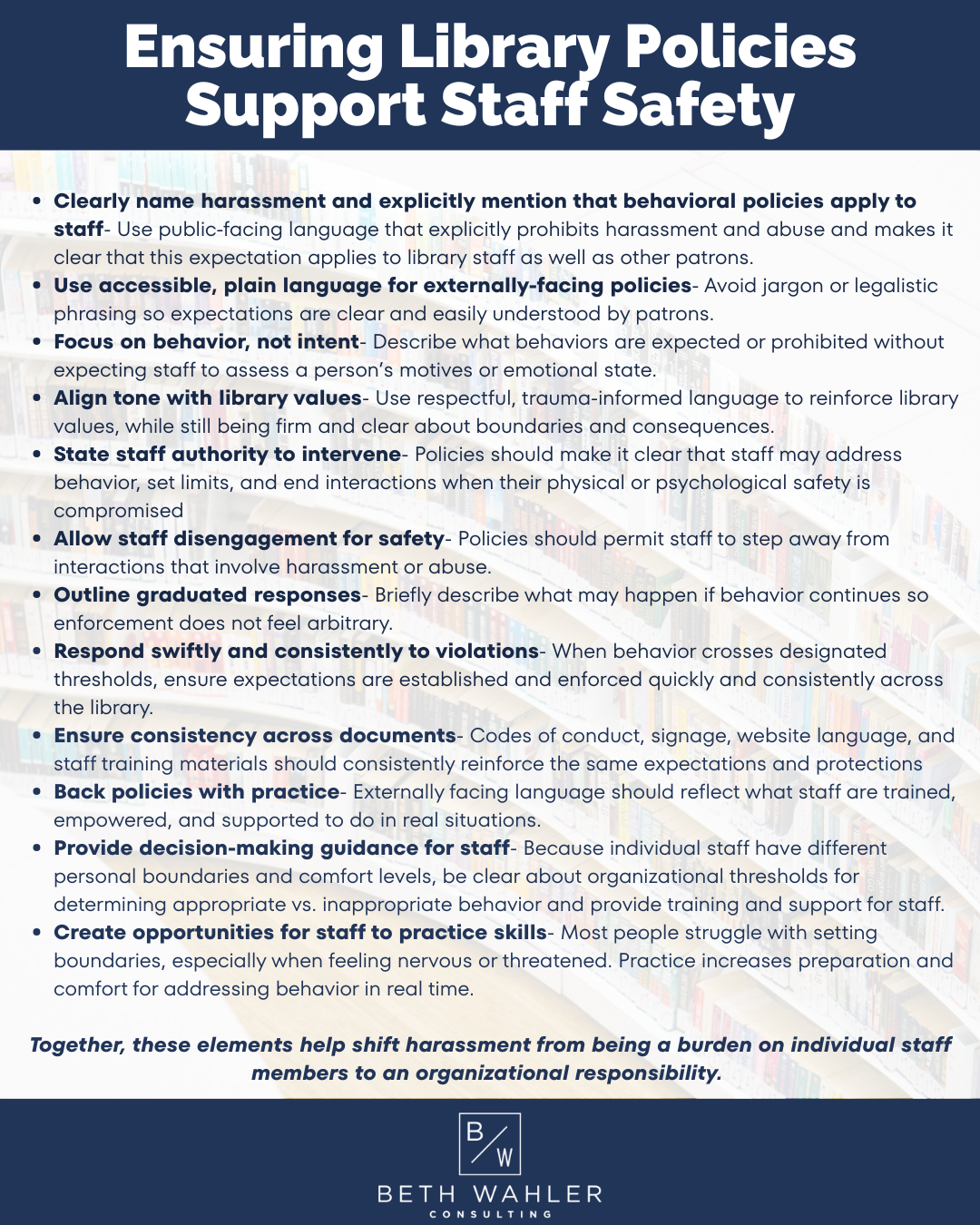 Ensuring Library Policies Support Staff Safety