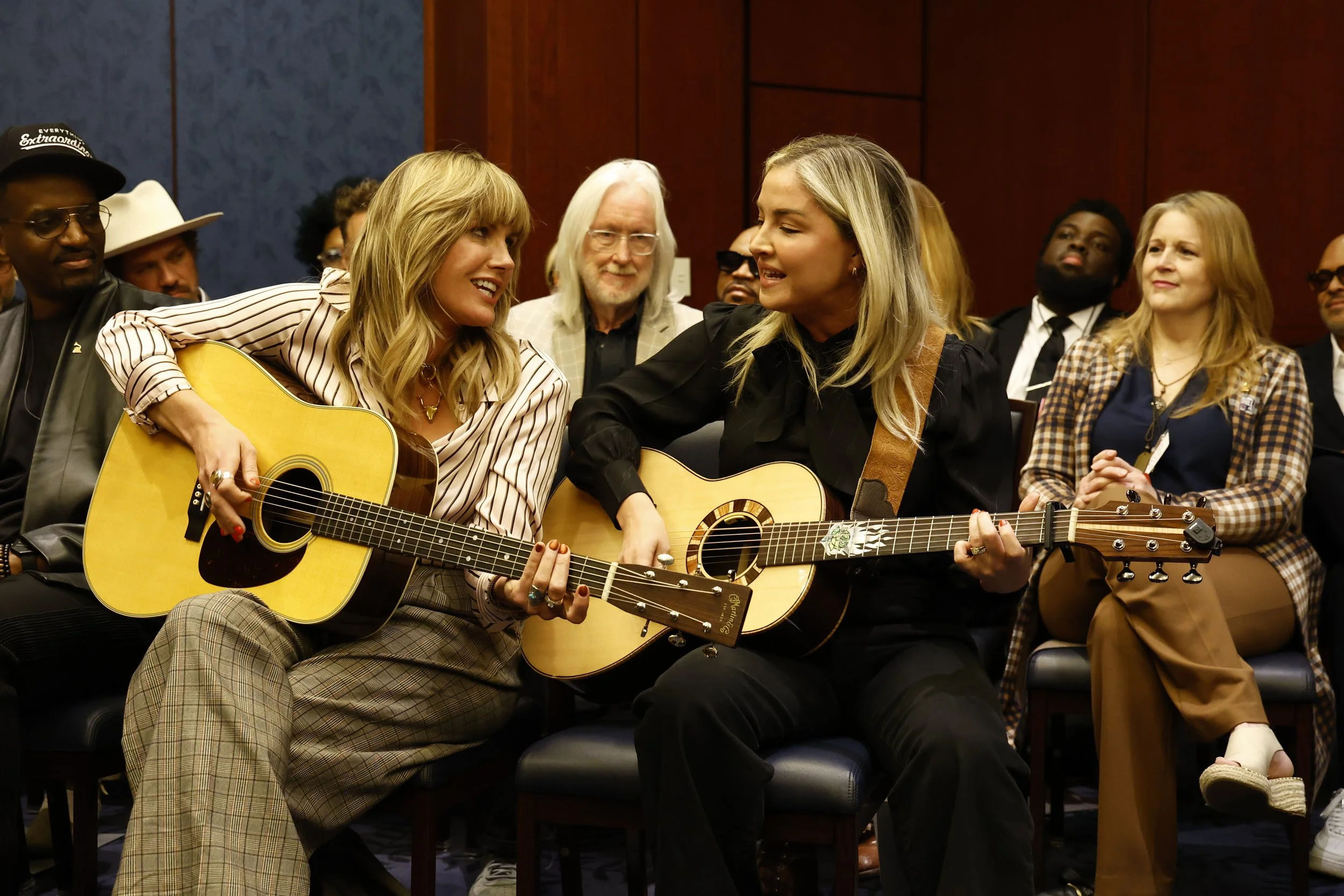  WASHINGTON, DC - APRIL 22: (L-R) J. Ivy, Grace Potter, Ken Shepard, Maggie Rose and Jennifer Blakeman attend the GRAMMYS On The Hill® Advocacy Day Senate Roundtable on AI on April 22, 2026 in Washington, DC. (Photo by Paul Morigi/Getty Images for th