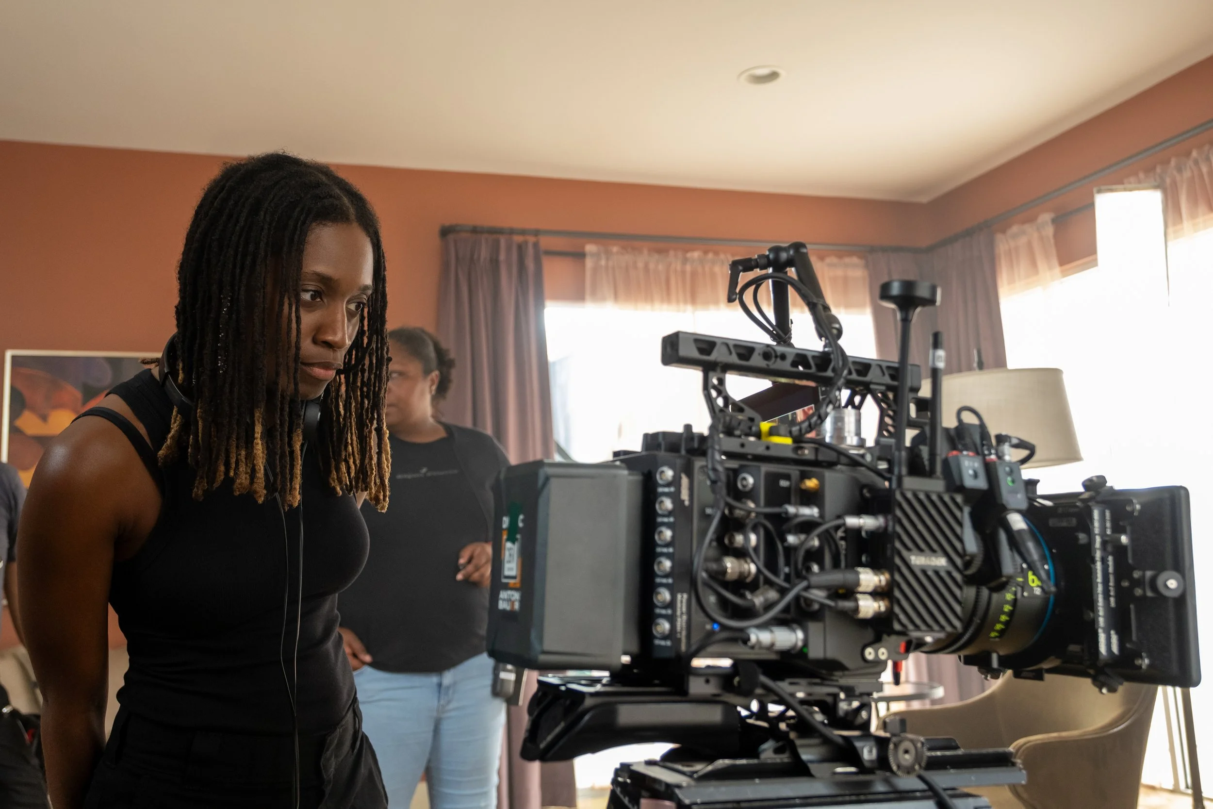  Director Aleshea Harris on the set of her film ‘Is God Is’ • Photo Credit: Patti Perret, Amazon MGM Studios, Orion Pictures 
