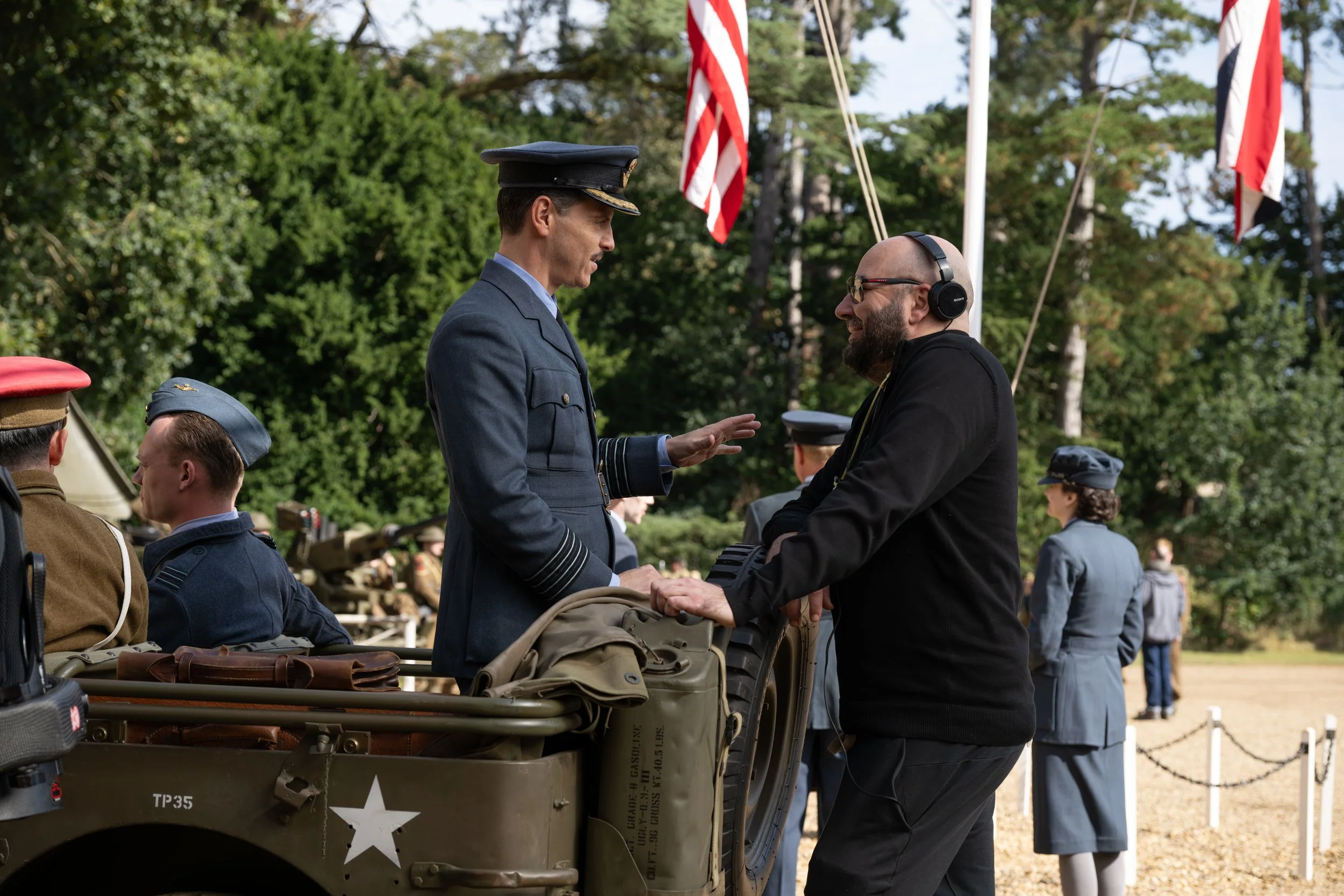  Andrew Scott and director Anthony Maras on the set of  Pressure . • Photo Credit: Alex Bailey/Focus Features/StudioCanal 