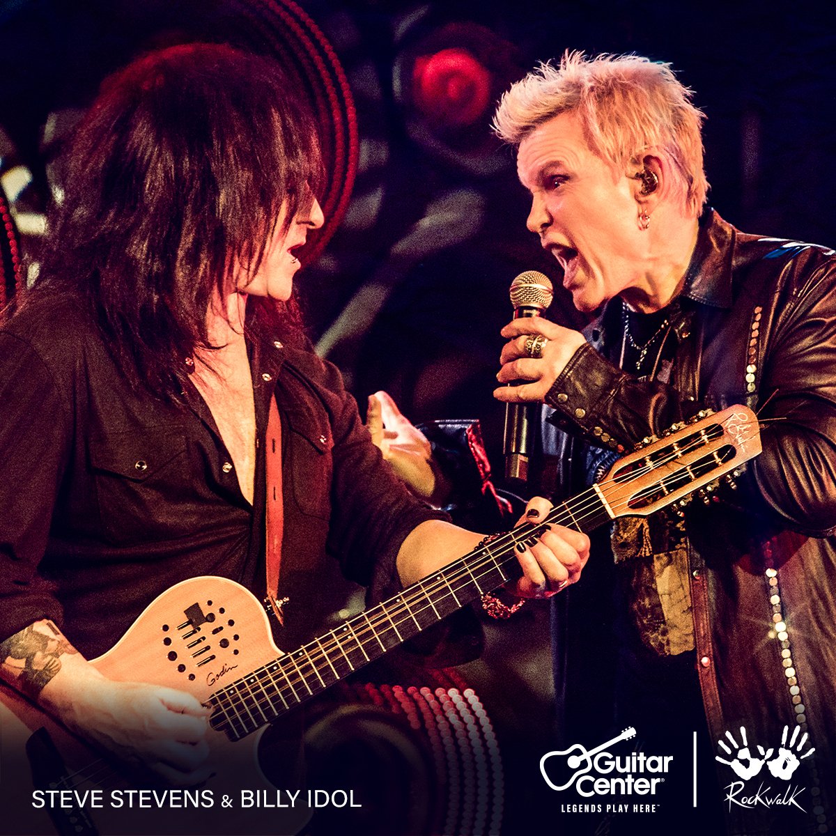 Guitar Center Inducts Billy Idol and Steve Stevens into the Hollywood Rockwalk