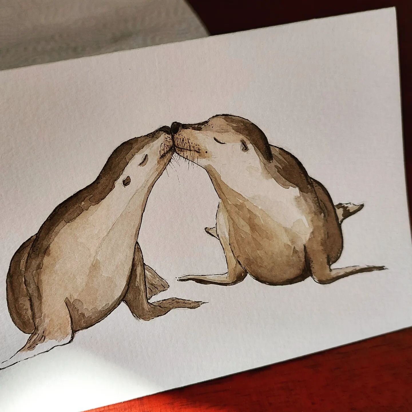 Sealioned with a kiss 🦭❤️😘

My lovely friends recently ordered a painting for their friend's wedding. The bride works with sealions (amazing job right?!) so you can see where the inspiration for this pair of loving sealions came from 😘❤️😘

I wish