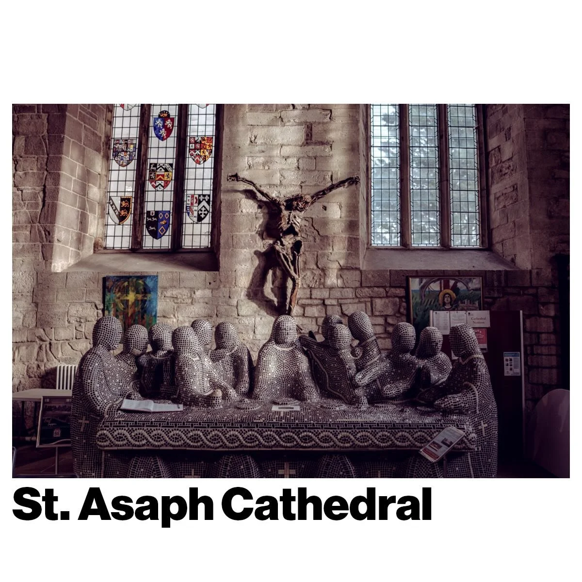 This morning my folks took me to @stasaphcath to see the Last Supper sculptural installation by Peter Barnes. While there I also had a wander around the space of the cathedral itself. 

I&rsquo;d never seen the sculpture before, and I was really take