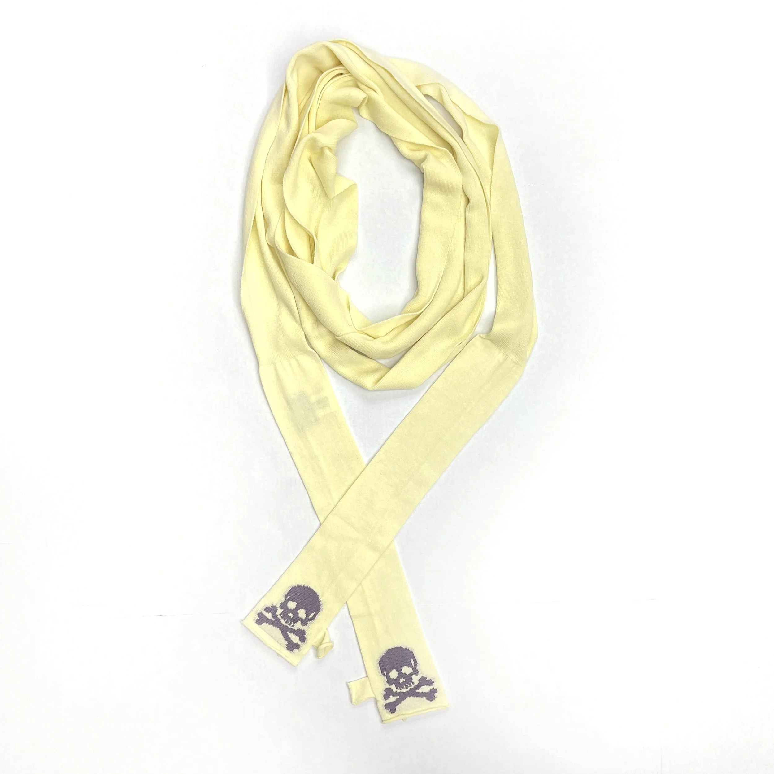 ASHLEY WILLIAMS Yellow Skull Glove Scarf