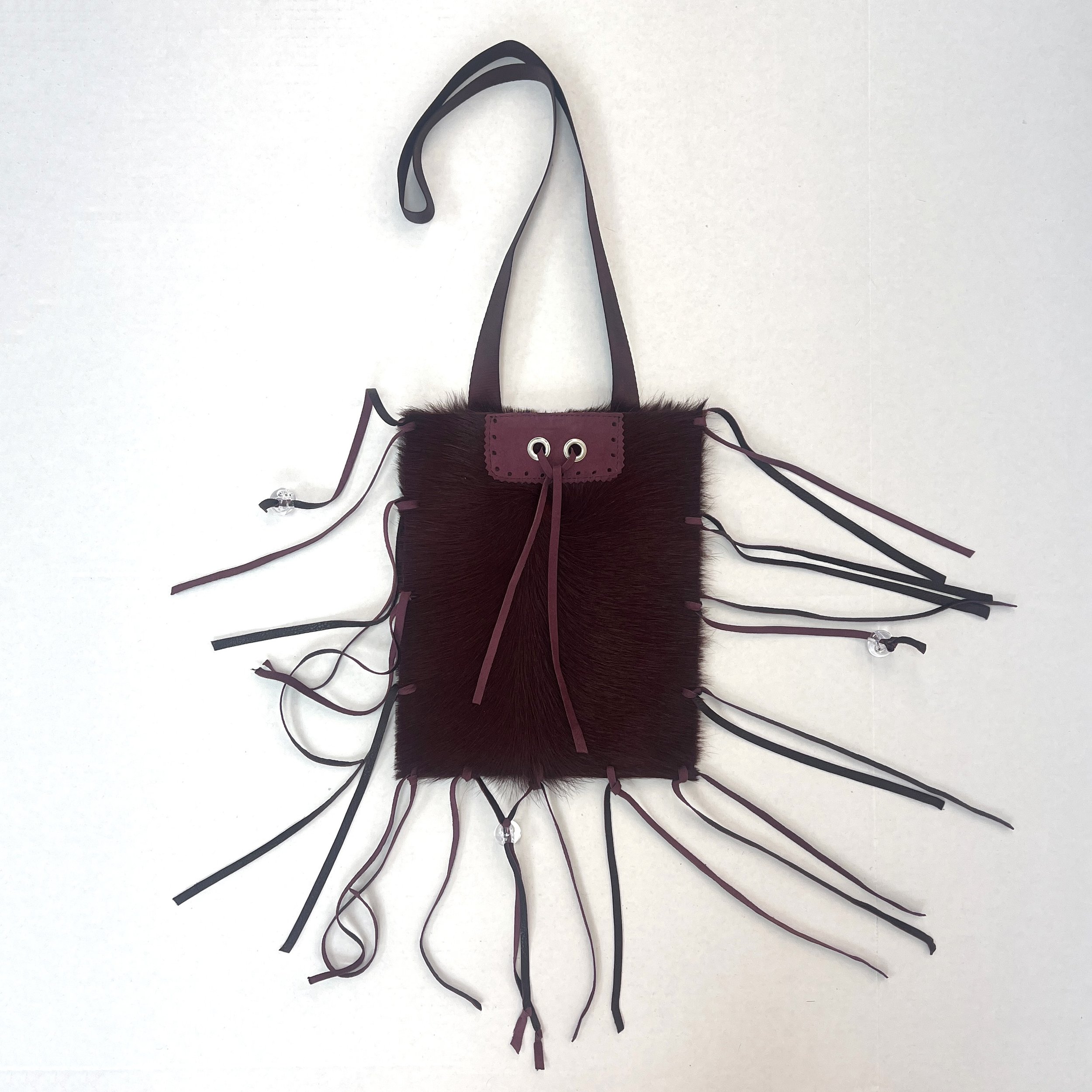 NEBLUELA Calf Hair Journal Bag