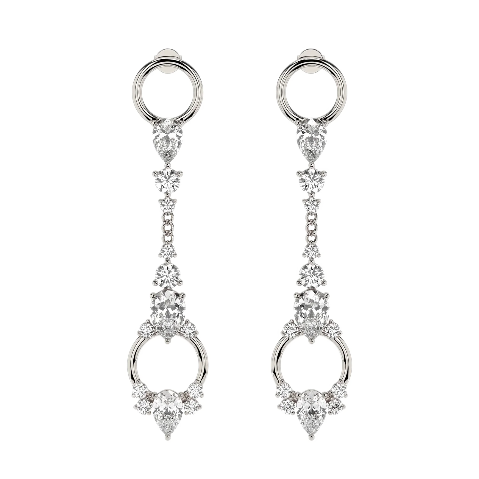 EBONNY MUNRO Hollywood Crystal Chandelier Earrings