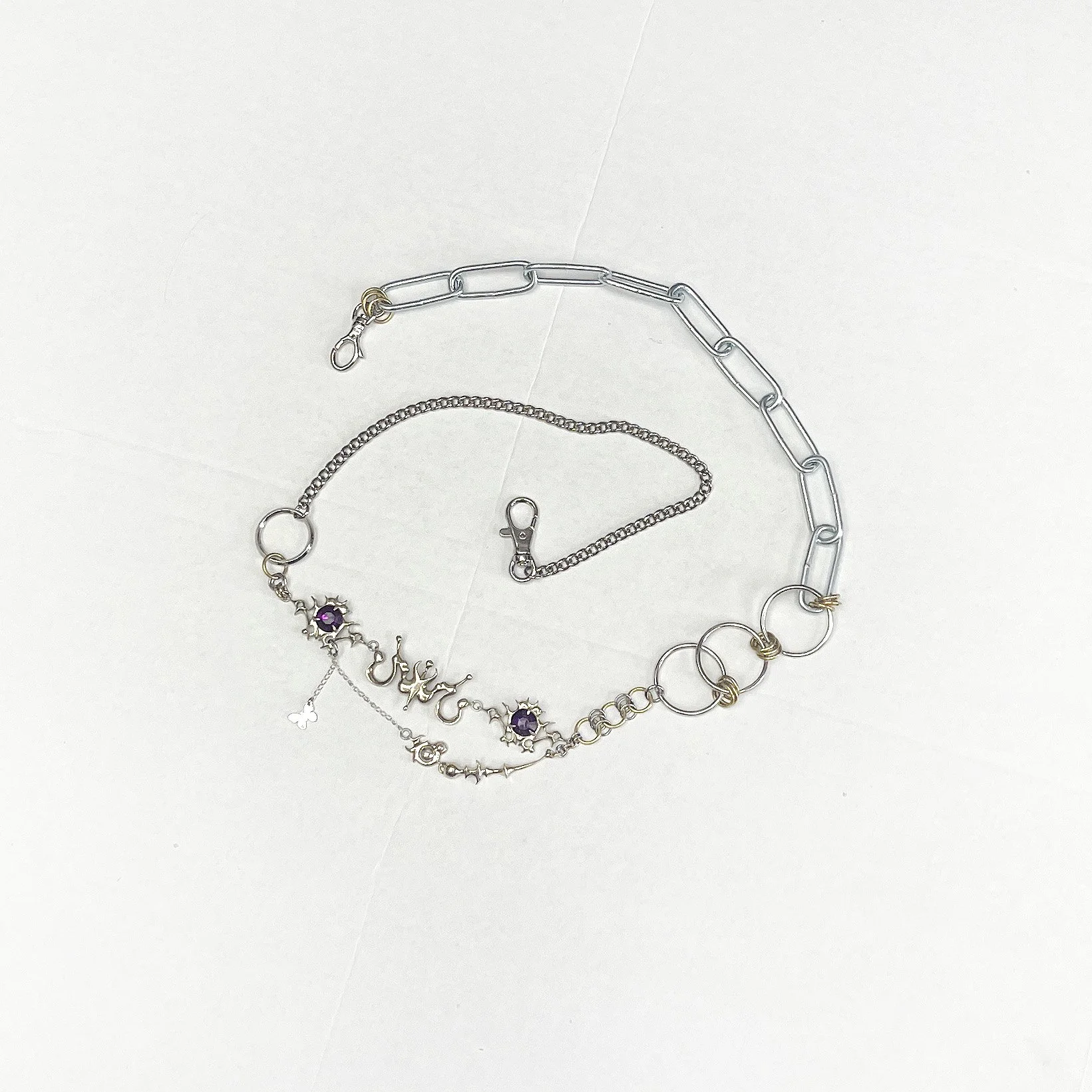 THIS SHIT BLINKS Purple Stone Belt