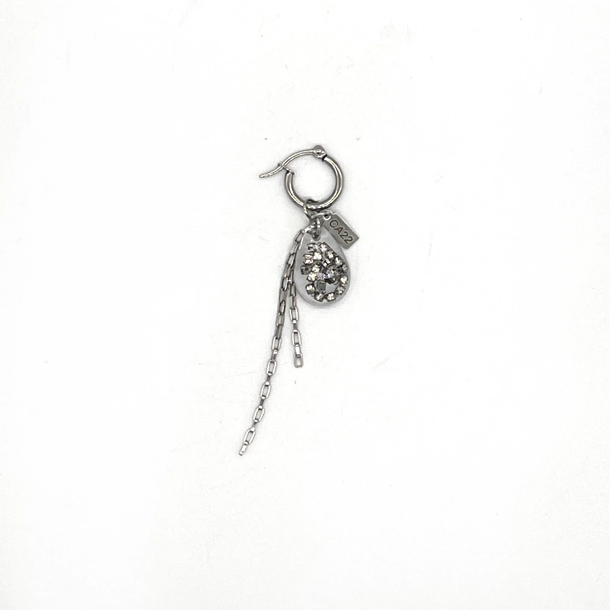 CA22  Gota Sparkle Box Chain Earring