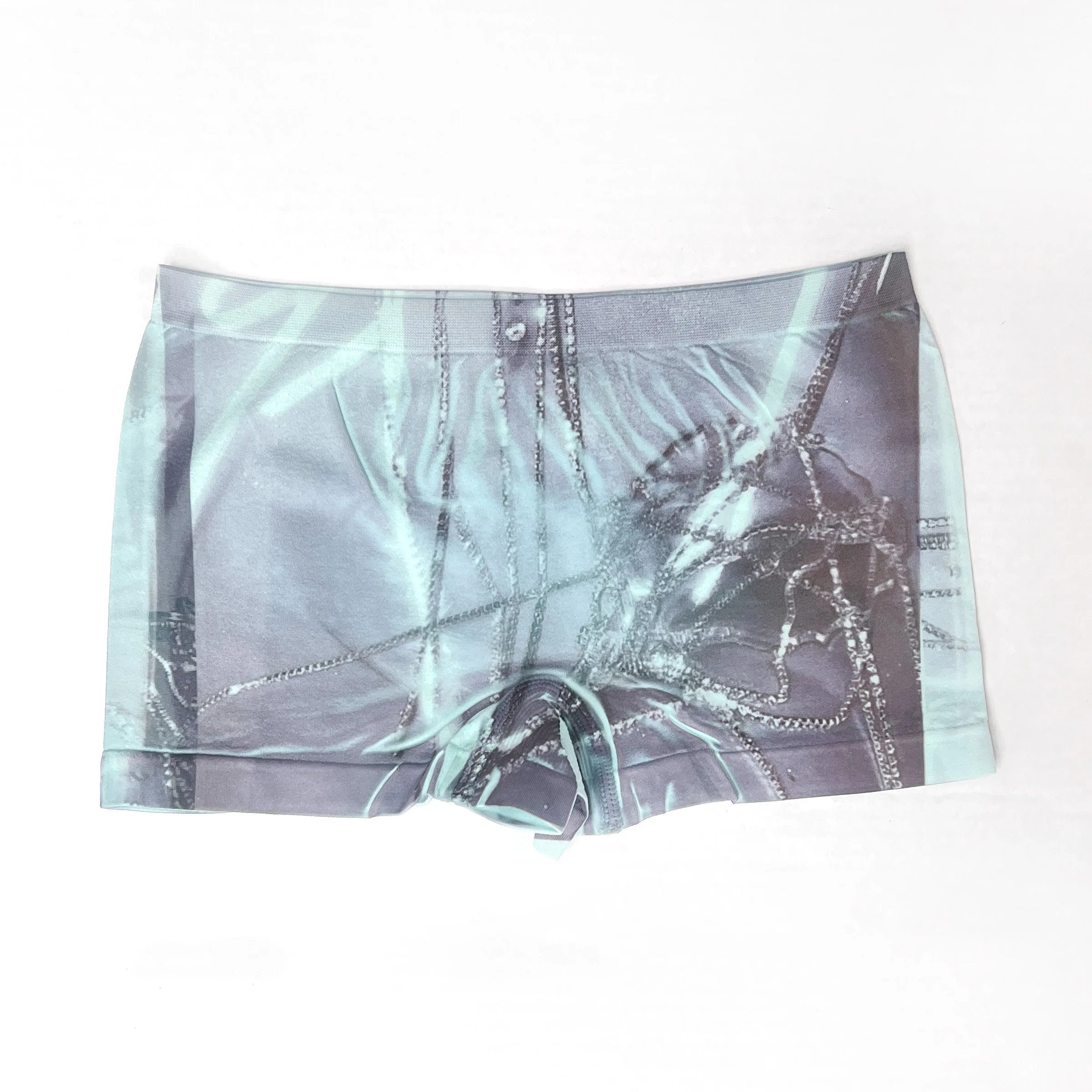 VIOLETTE HAY Teal Crystal Micro Short
