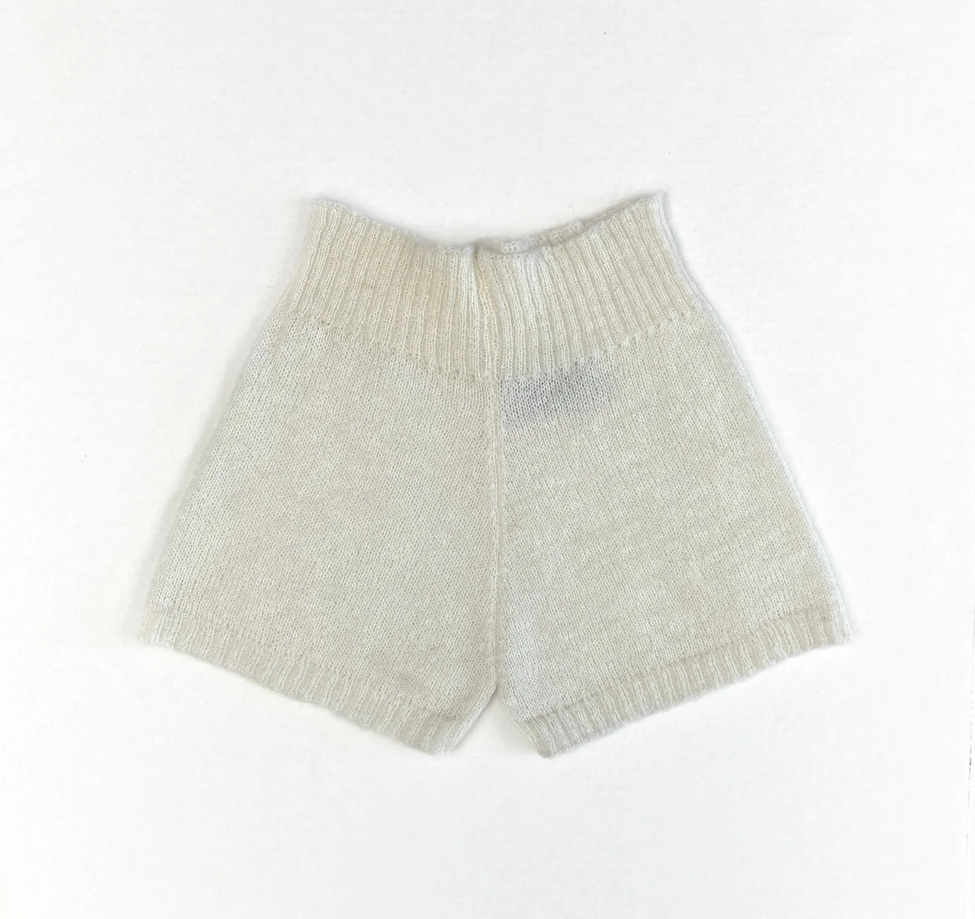 LILIES OF THE VALLEY Cream Mohair Shorts