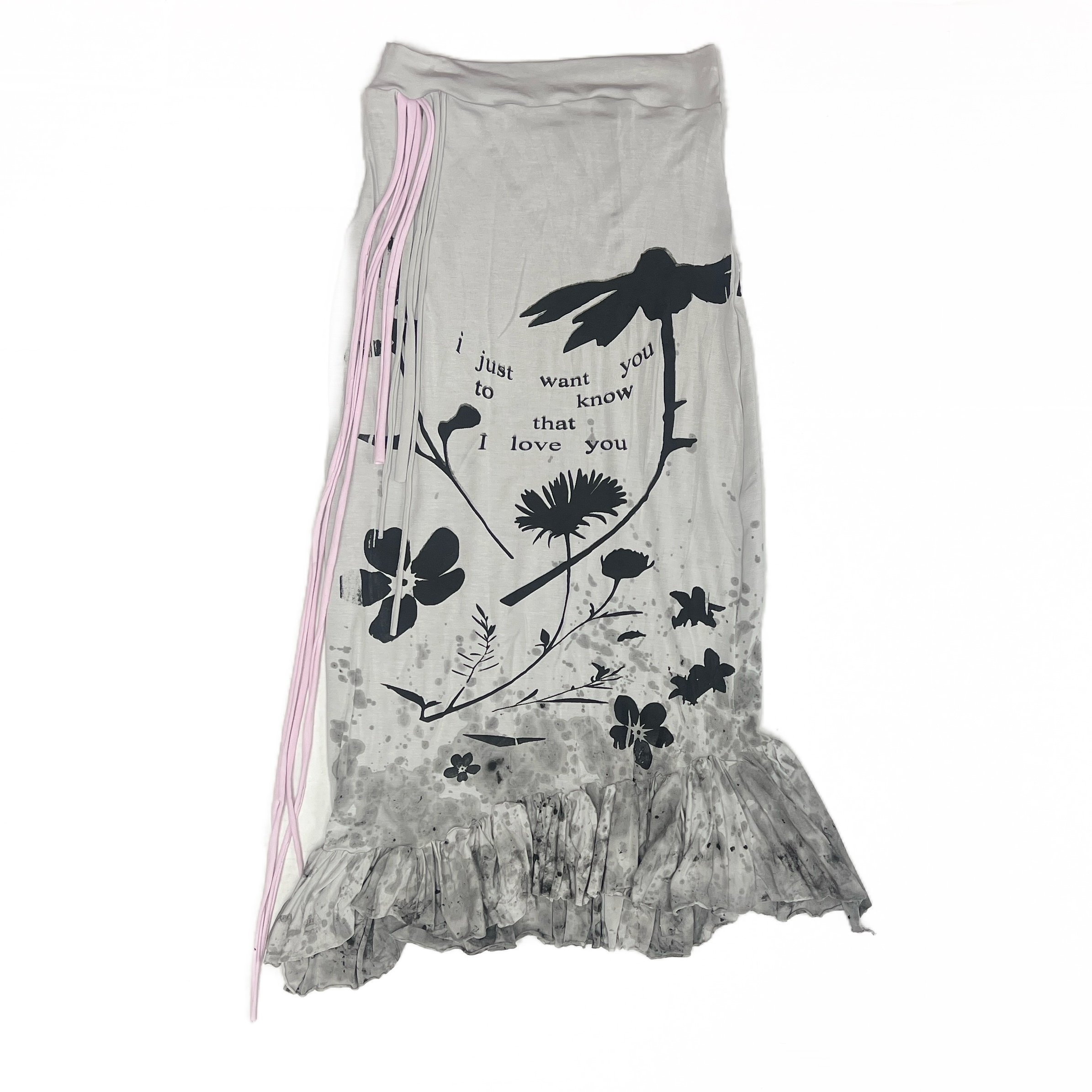 IIDKKKKKKKKK I Love You Midi Skirt