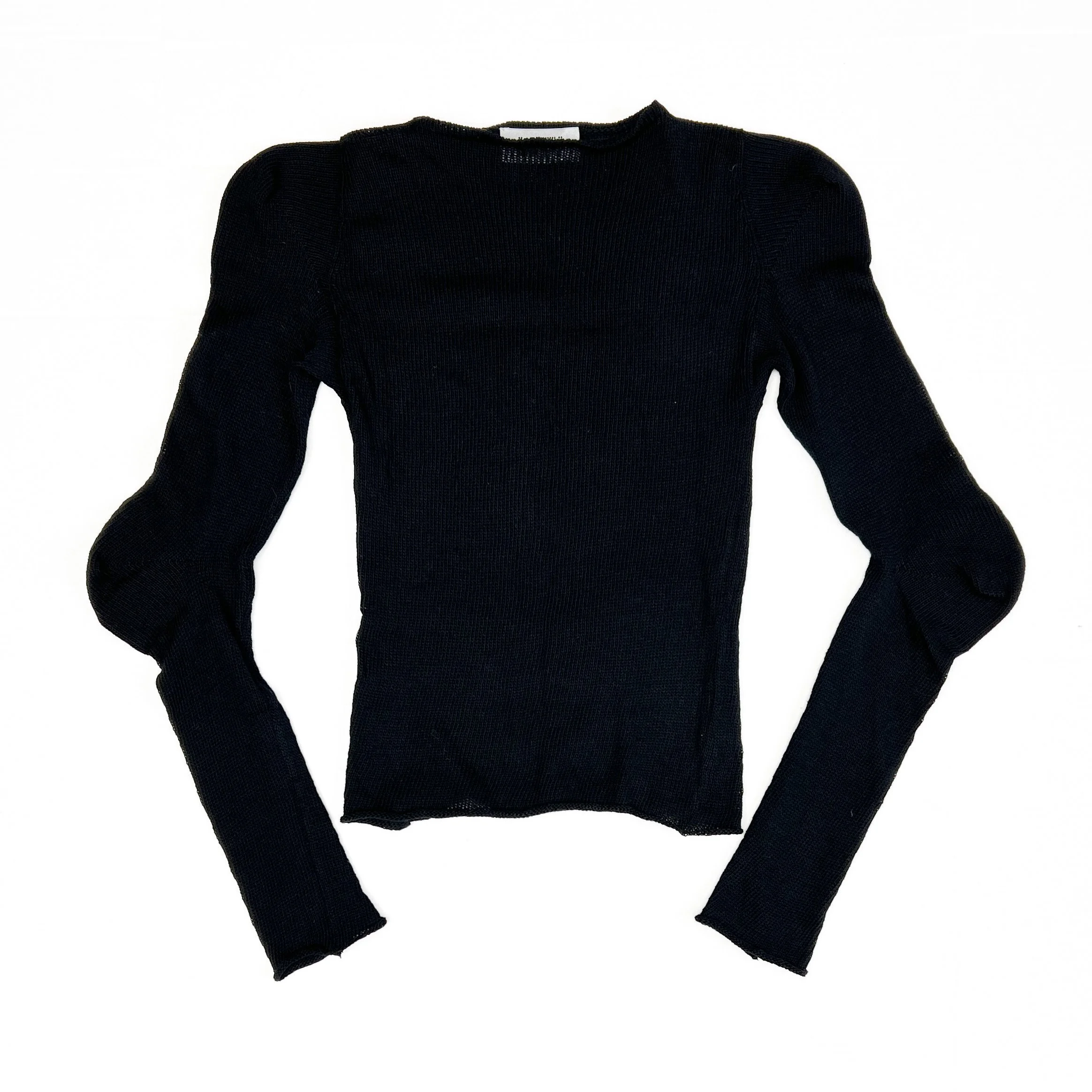LILIES OF THE VALLEY Black Sock Sleeve Sweater