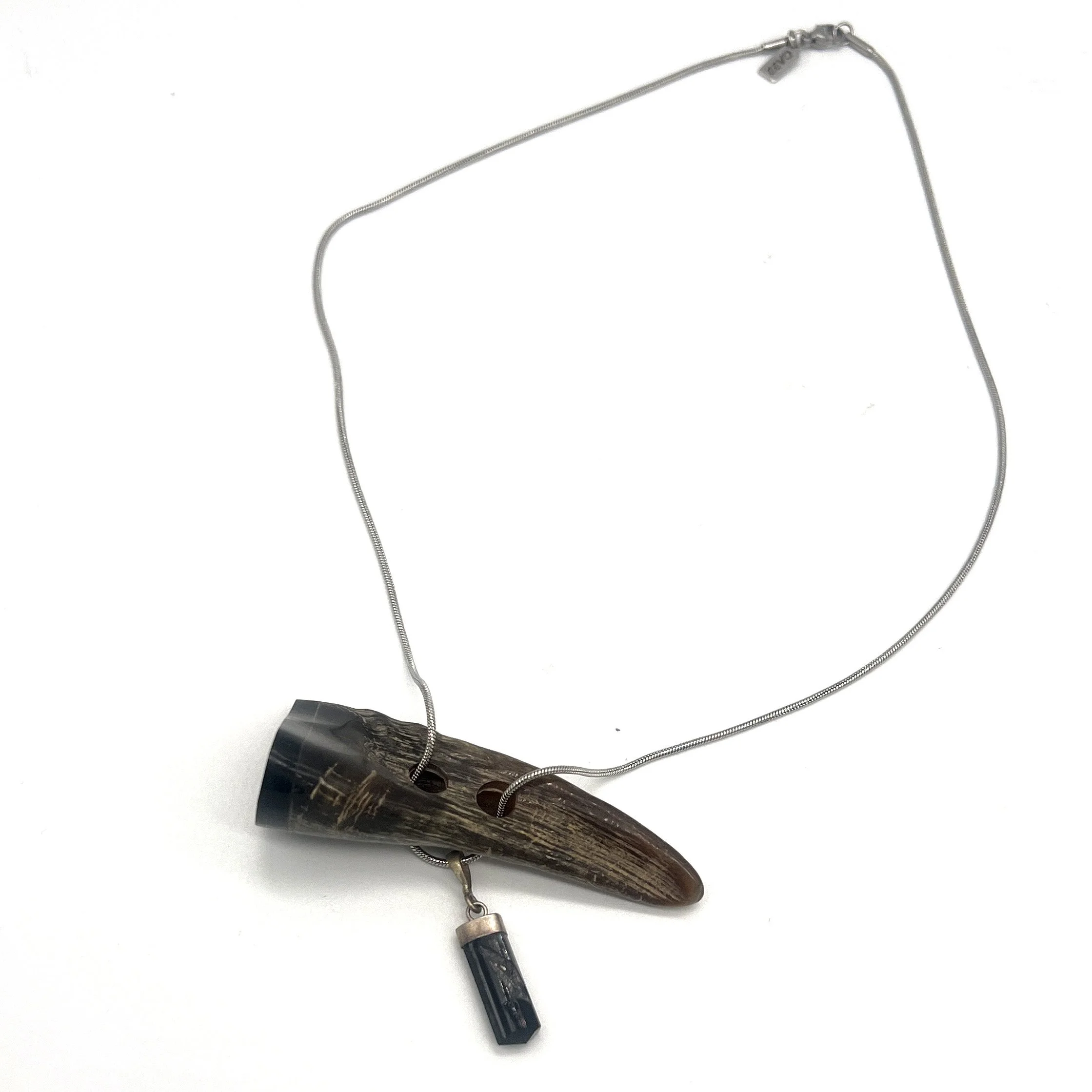 CA22 Horn and Charm Necklace