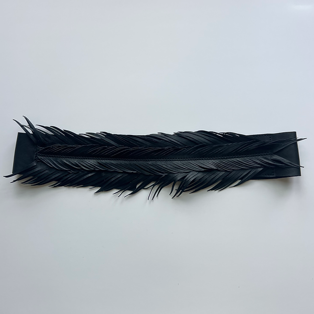 ORIENS Leather Feather Belt