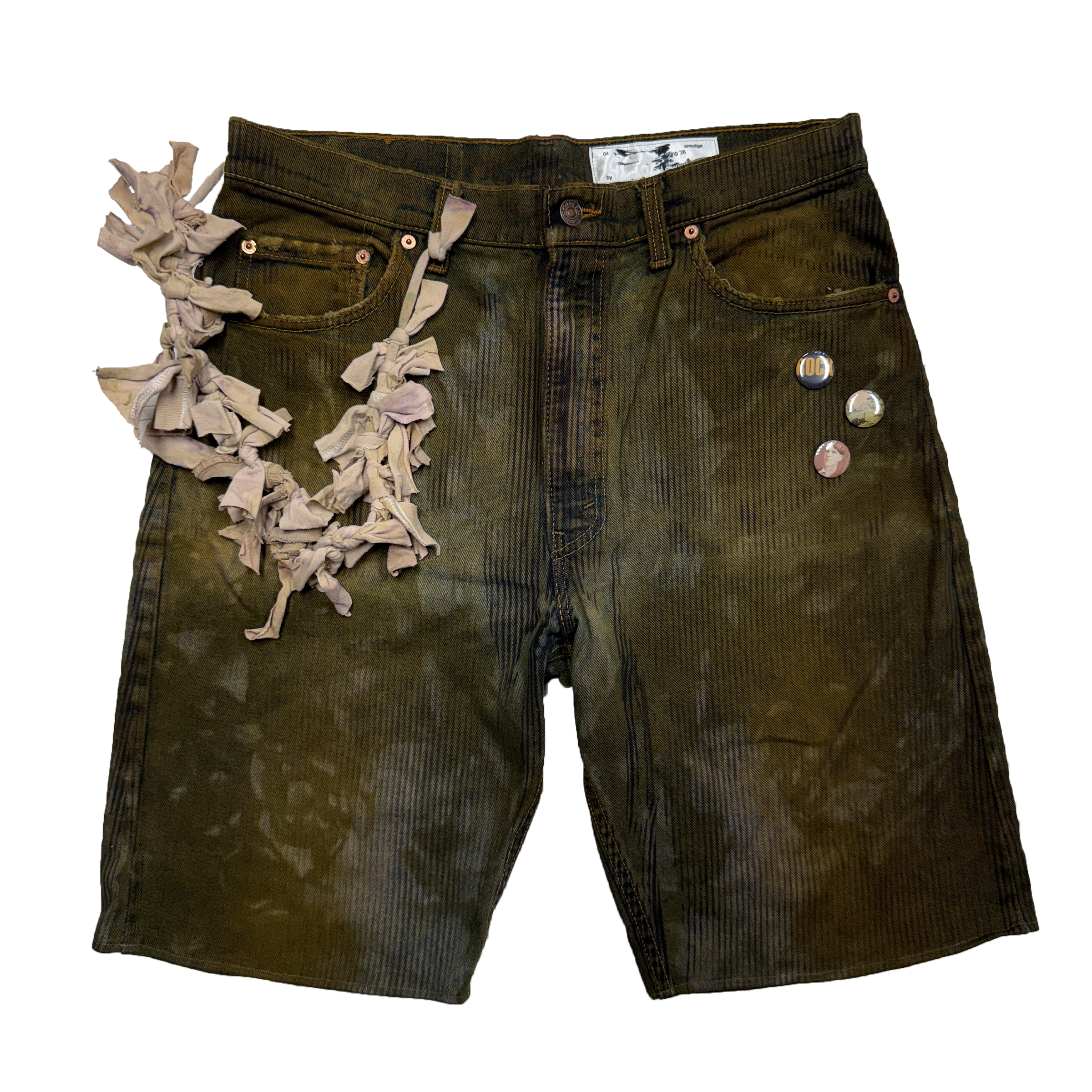 WWWYRED Snagstripe Denim Shorts
