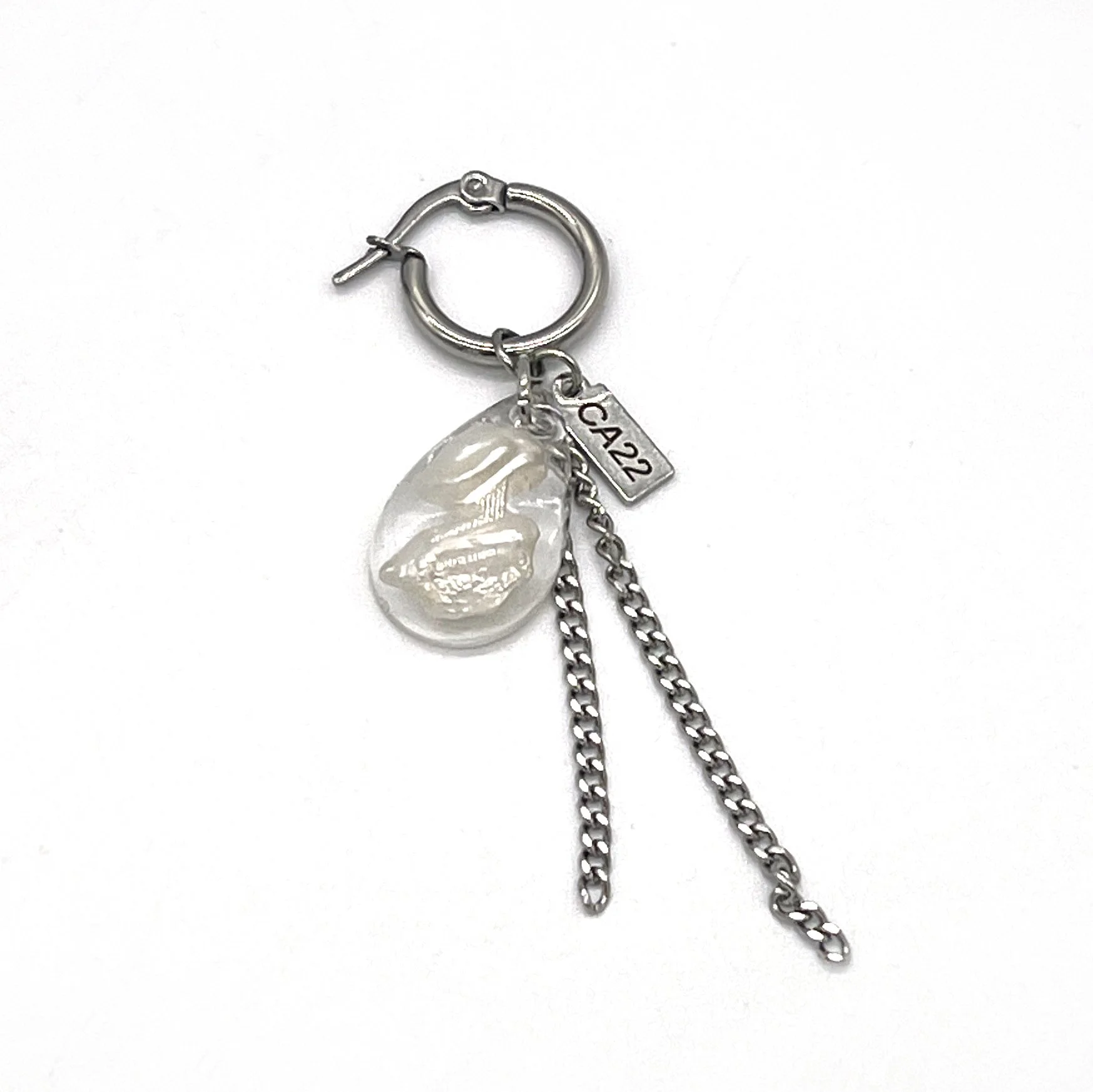 CA22  Double Pearl Chain Earring