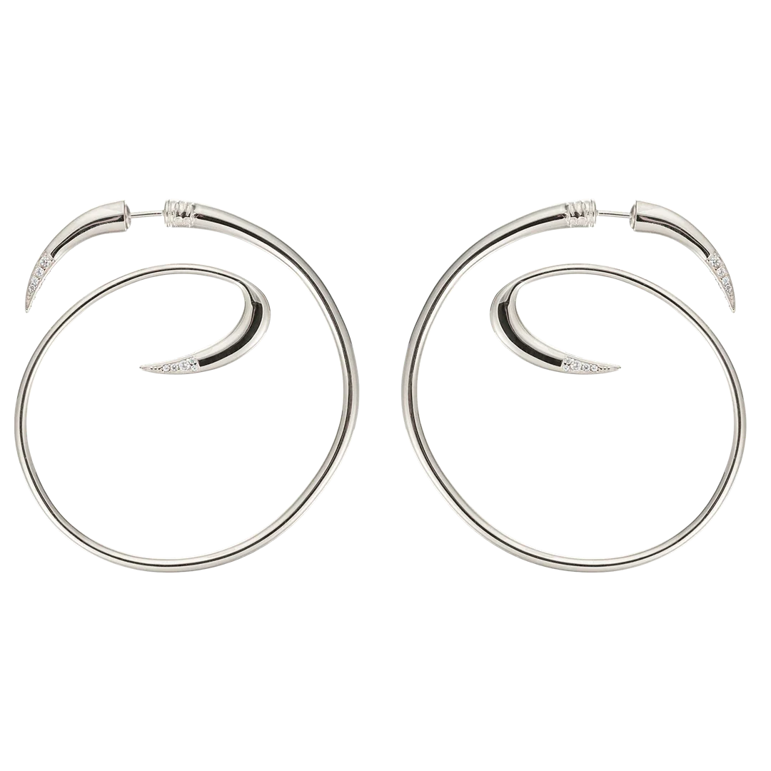 EBONNY MUNRO Large Gunmetal Go-Go Hoops
