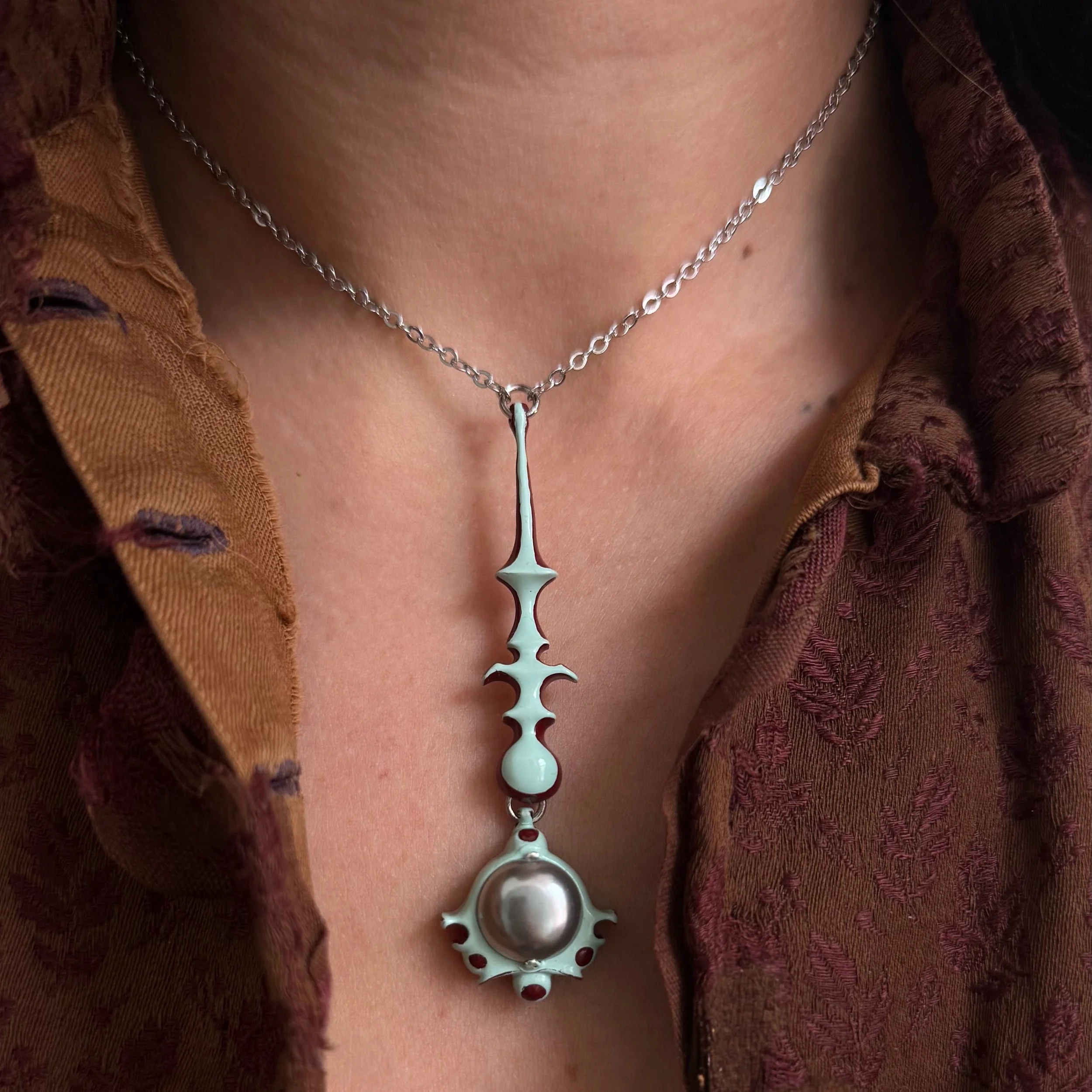 THIS SHIT BLINKS Cherry Mint Necklace