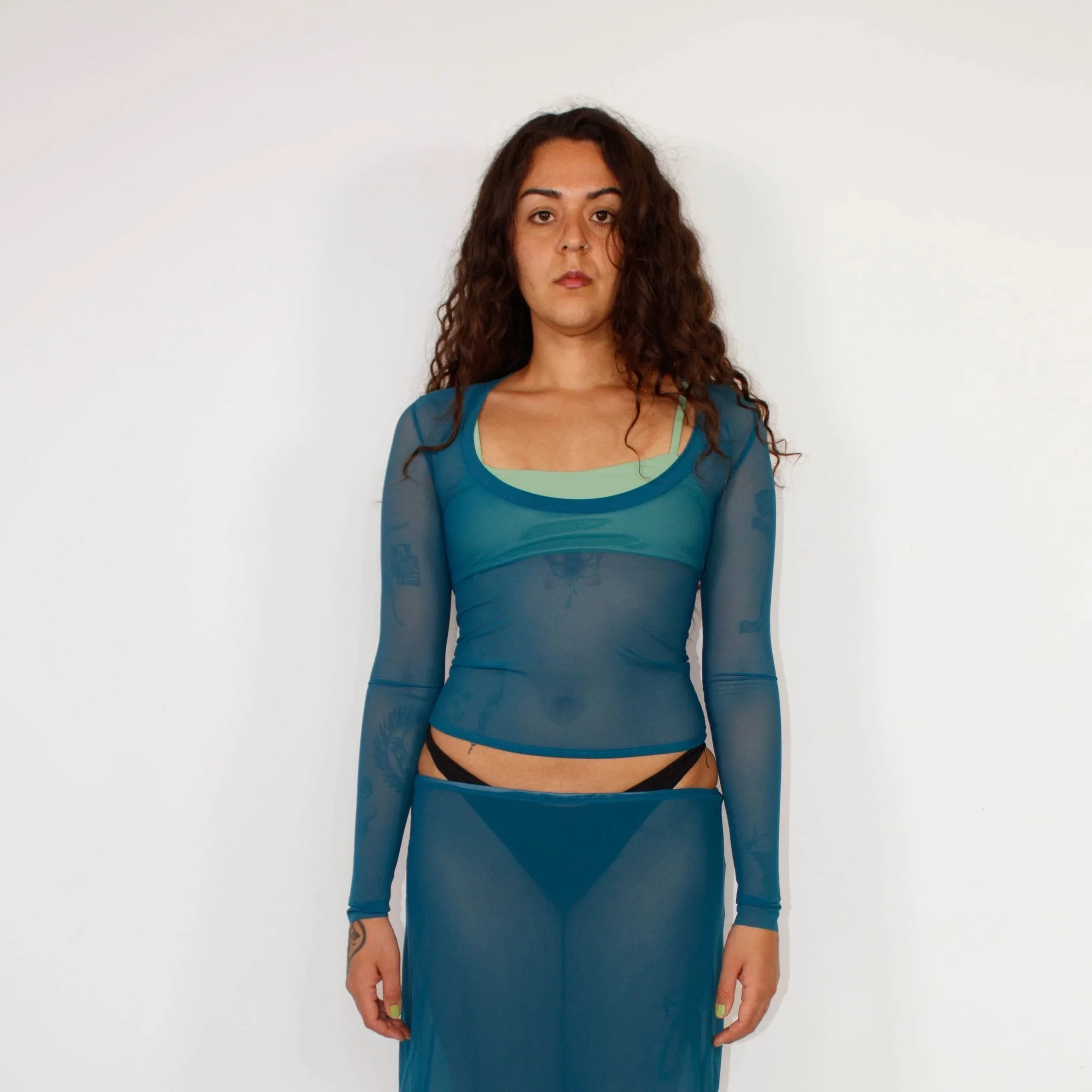 LUZ MUERTA Mesh Long Sleeve in Fiji