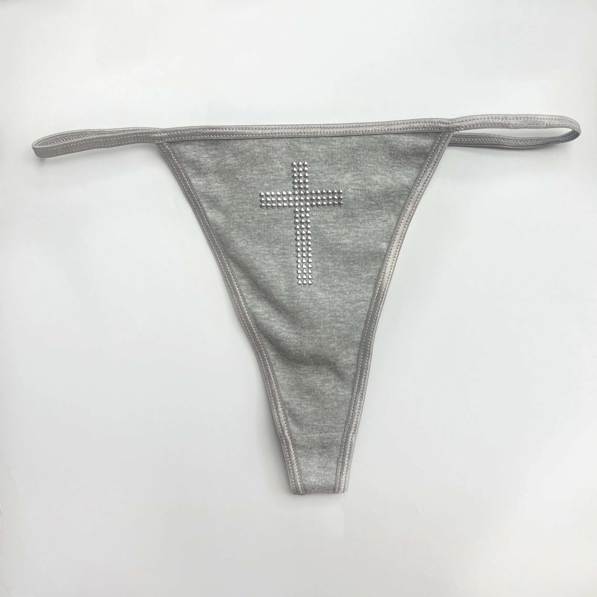 HELENA EISENHART Grey Cross Thong