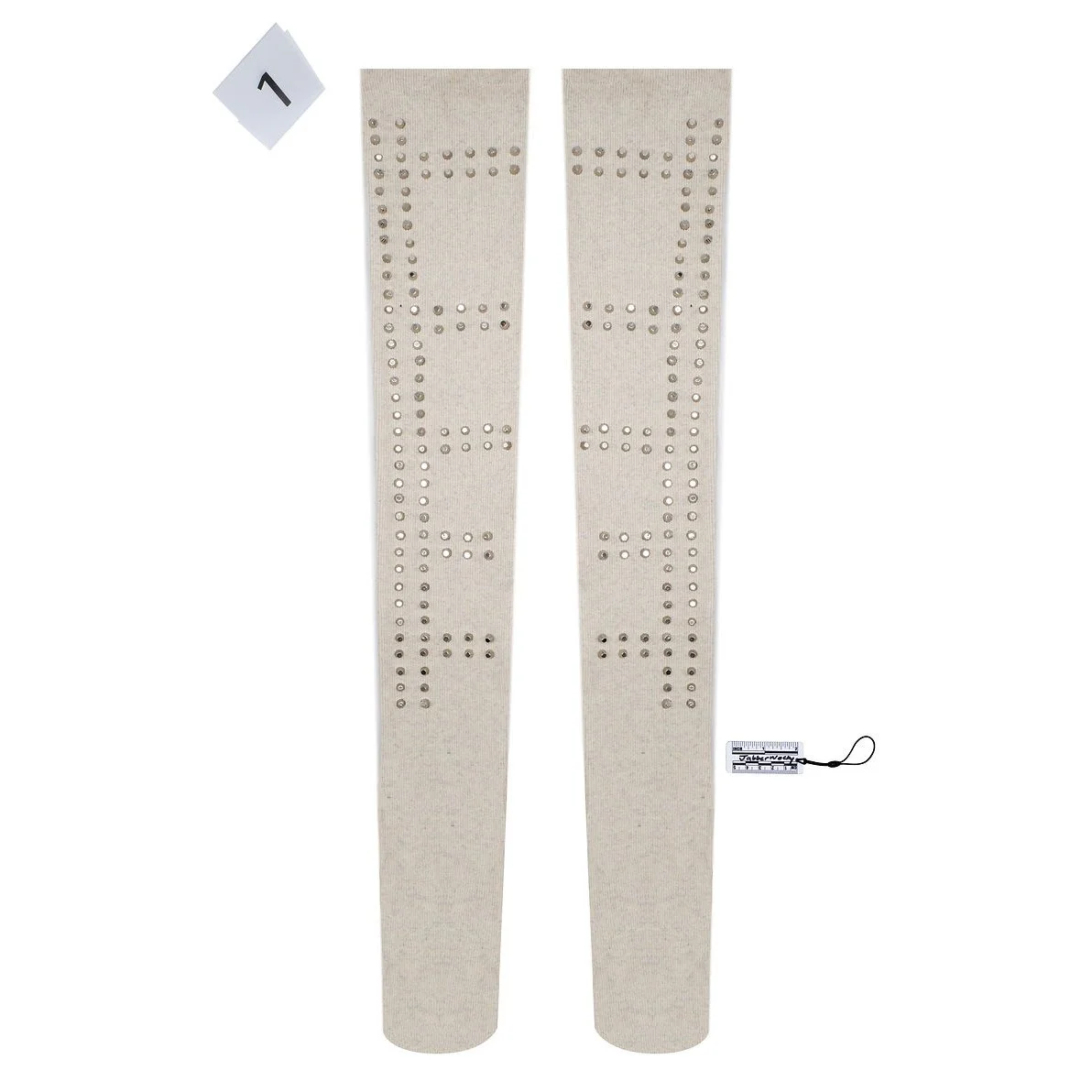 JABBERWOCKY Pale Riot Over-Knee Knit Socks