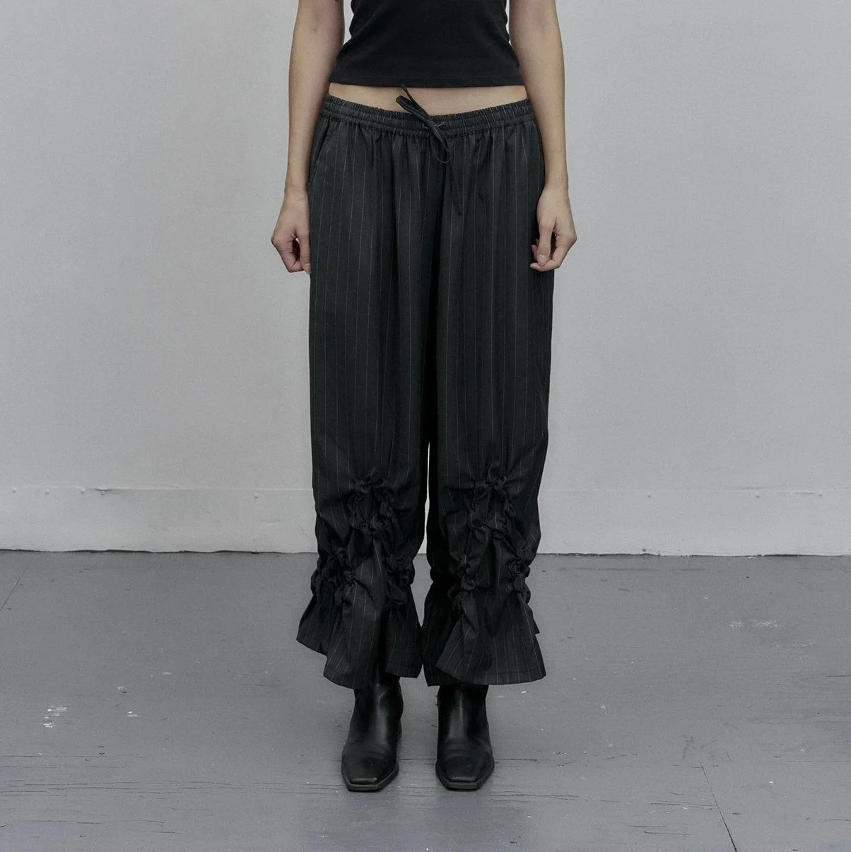HELENA EISENHART Floral Smocked Trousers