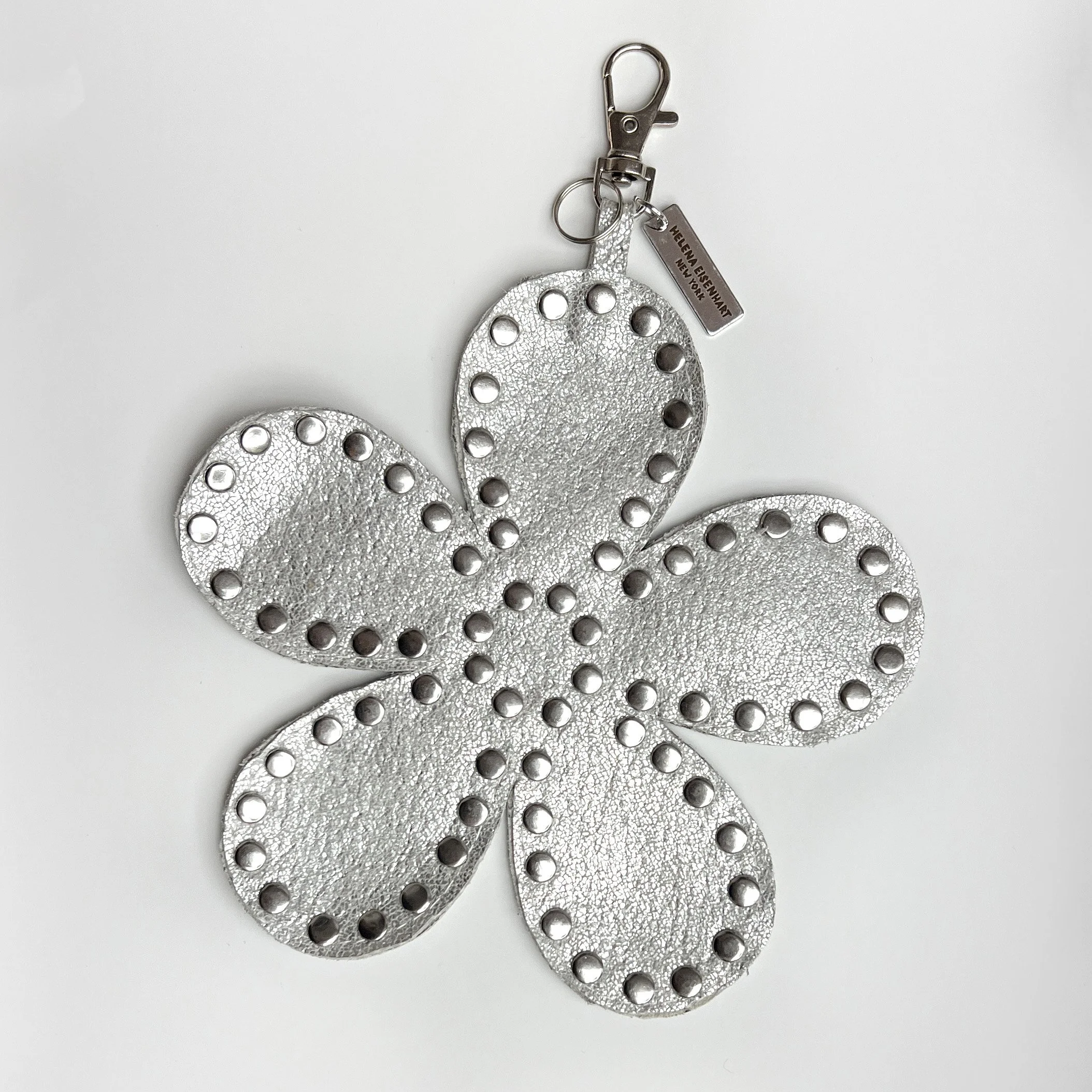 HELENA EISENHART Silver Flower Keychain