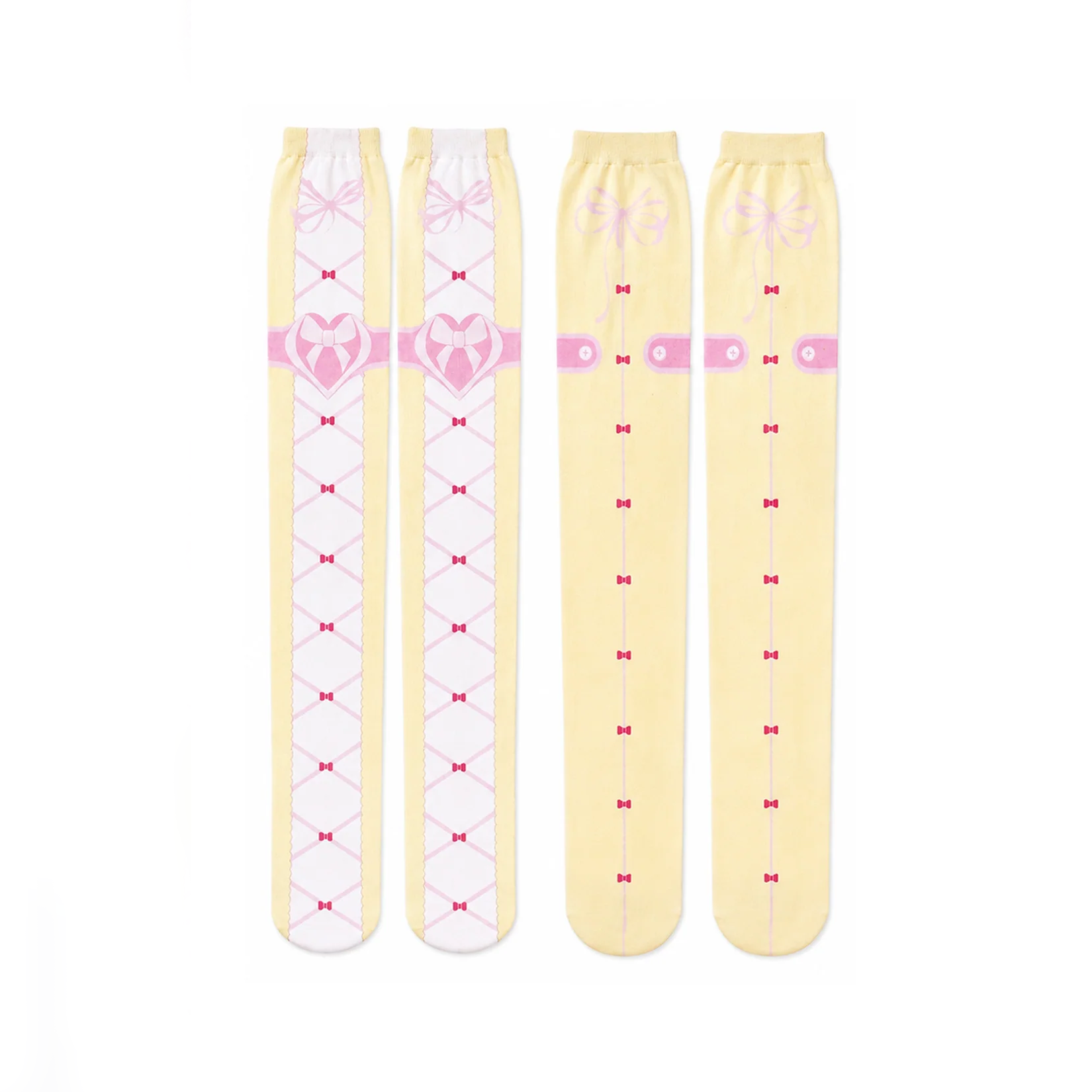 ROE2ME DOLLY Yellow Heart Jointed Knee Socks