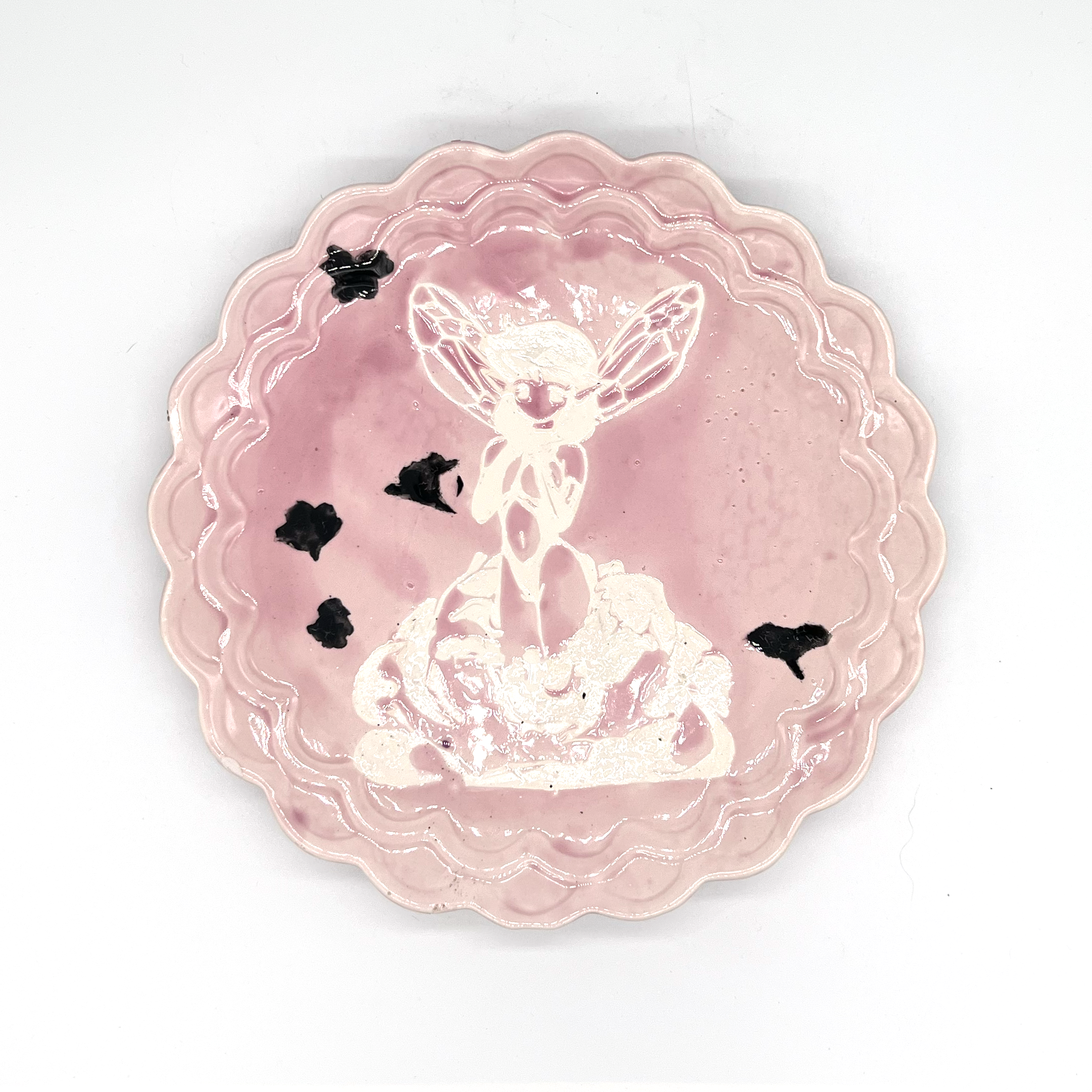 BLUE FOREST Pink Bug Fae Plate