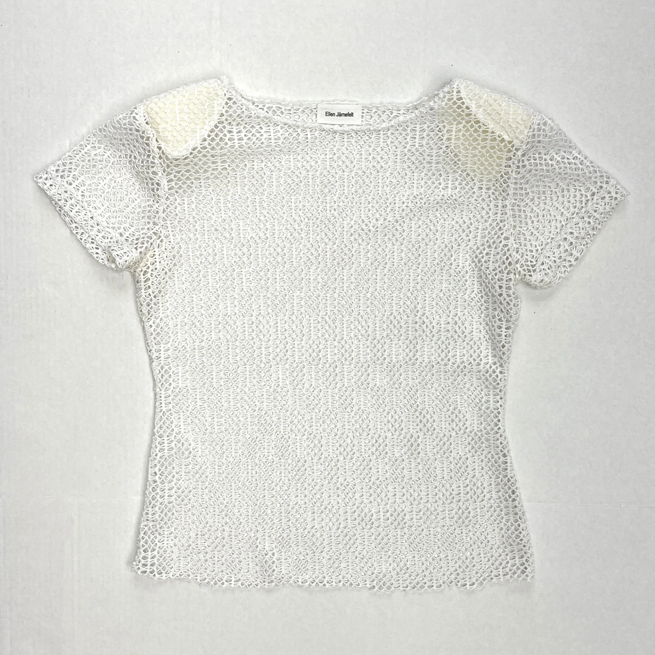 ELLEN JARNEFELT Netted Padded Shoulder Tee