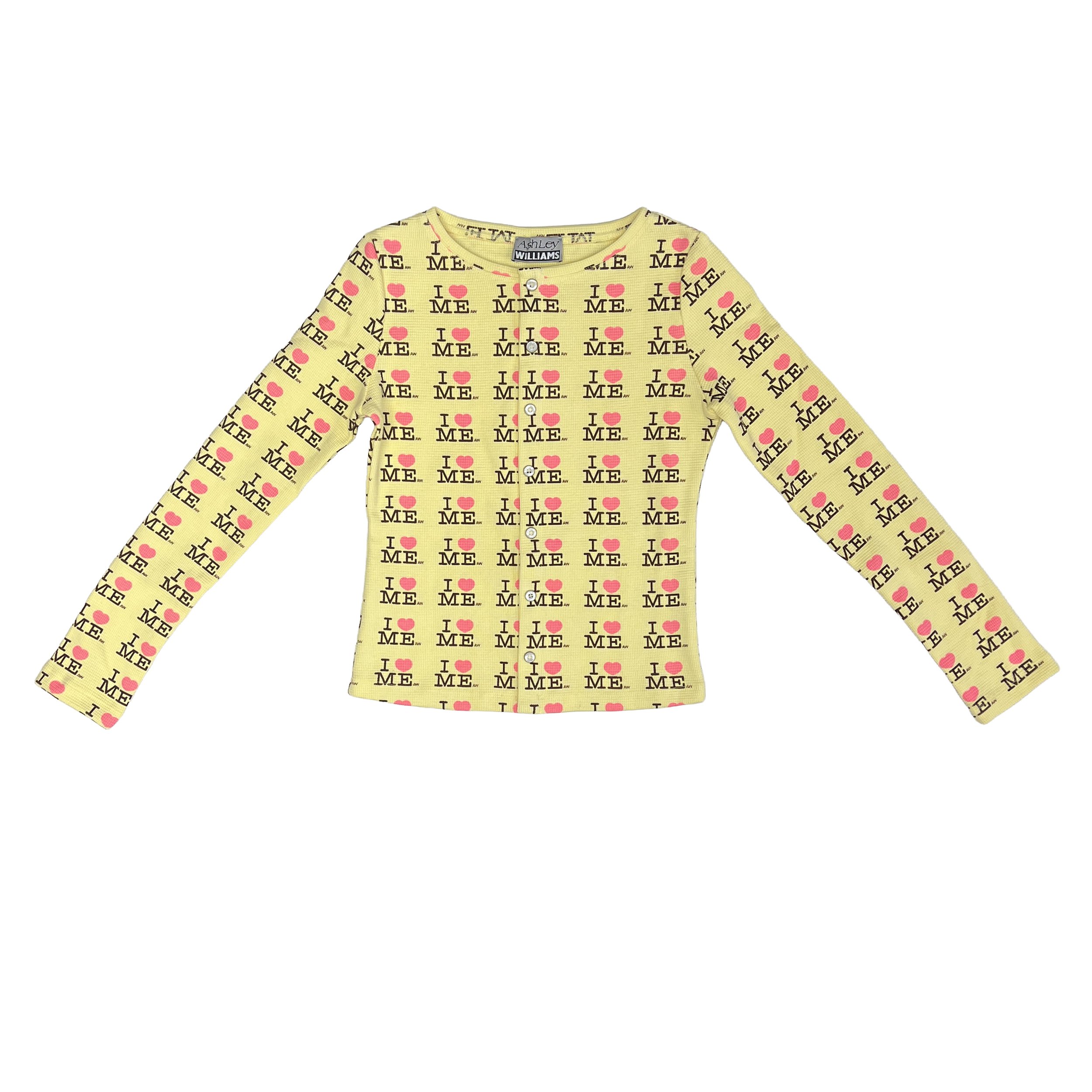 ASHLEY WILLIAMS Thermal Top I Heart Me Yellow