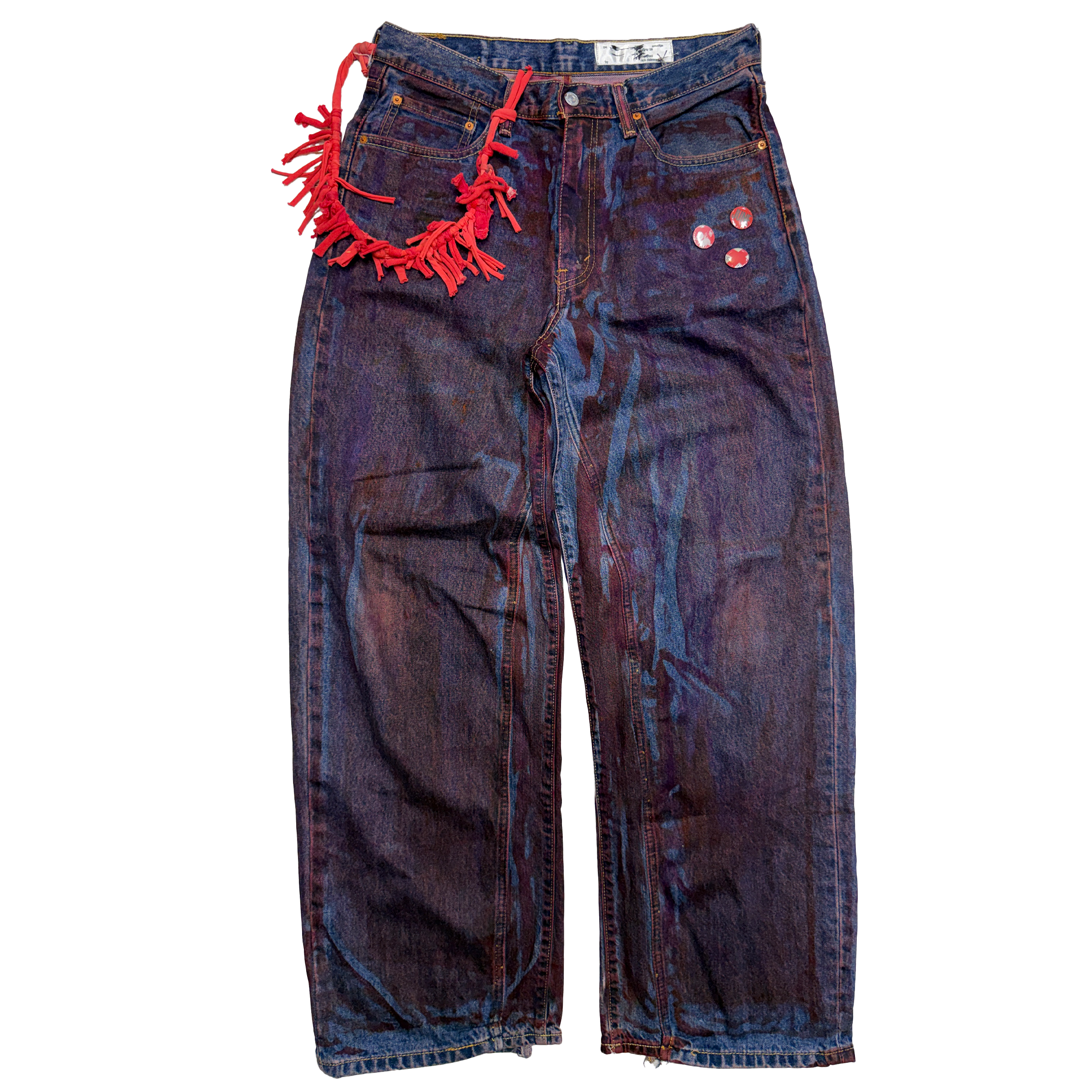 WWWYRED Metal Printed Denim