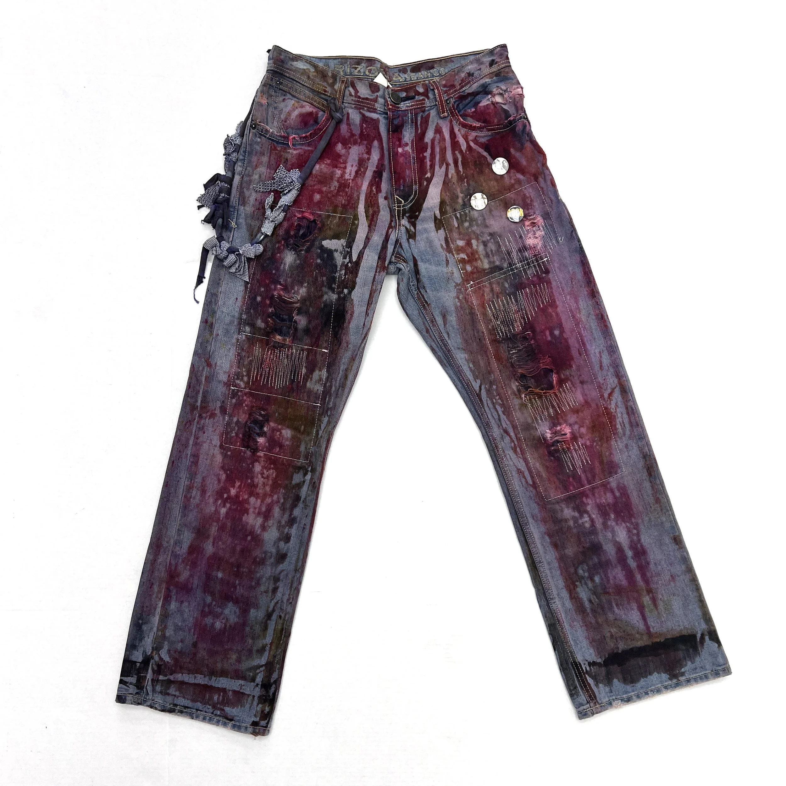 WWWYRED Metal Printed Denim 30x32
