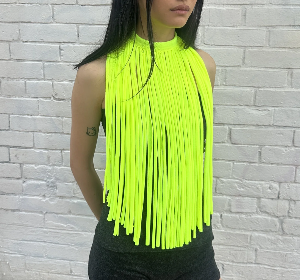 ANG KIRIAKOS Neon Fringe Belt