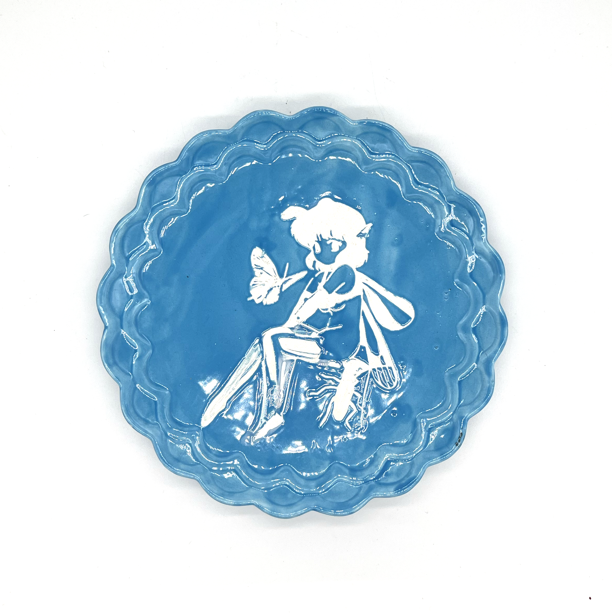 BLUE FOREST Blue Butterfly Fae Plate