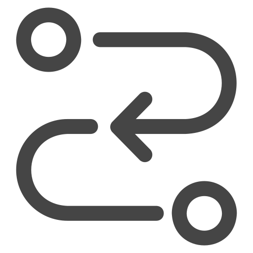 Travel route icon representing Go at your own pace