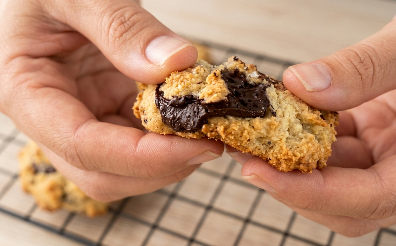 Almond choc chip cookies