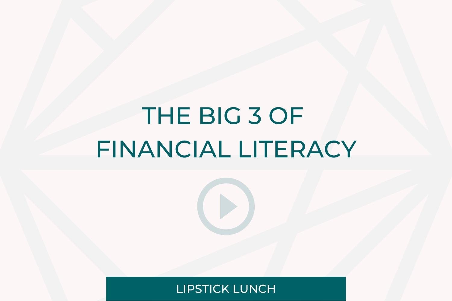 The Big 3 of Financial Literacy.
