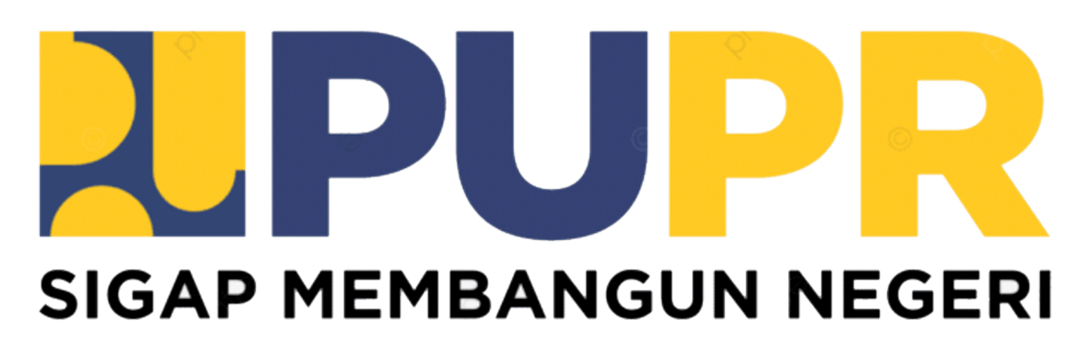 The logo of PUPR (Public Works and Public Housing Ministry) with slogan 'SIGAP MEMBANGUN NEGERI' in Indonesian, meaning 'Quickly Building the Nation', one of Until Eight's client's in the government sector.