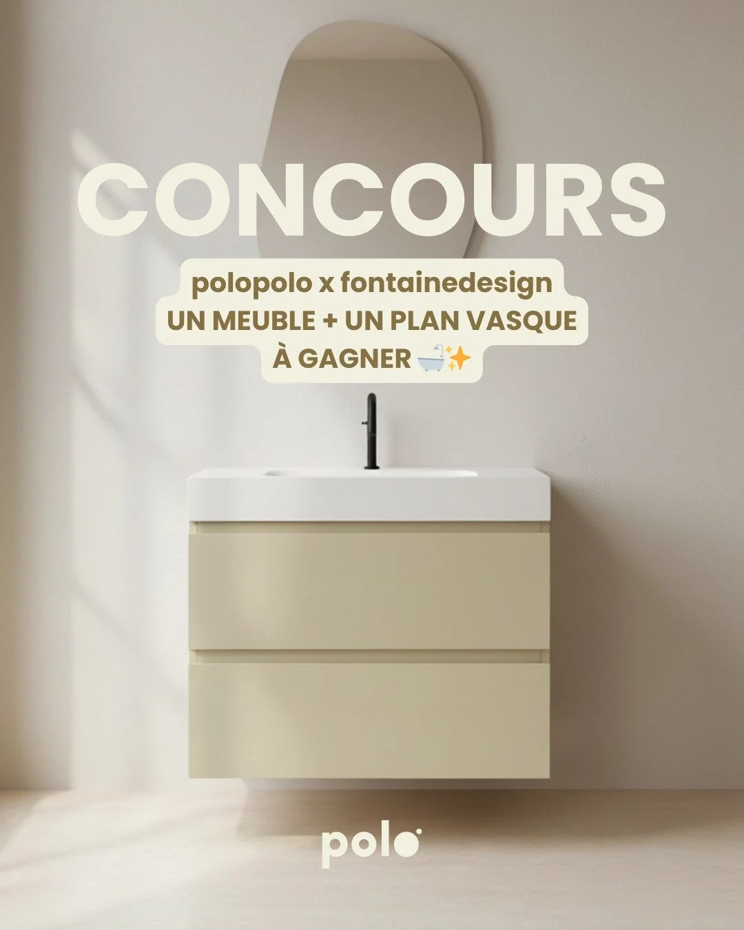 🎁 CONCOURS // GAGNEZ UN MEUBLE + UN PLAN VASQUE ✨ 
Pour f&ecirc;ter notre collaboration avec @fontainedesign.fr et l&rsquo;arriv&eacute;e de nos nouvelles couleurs Coquille &amp; Sable, on vous g&acirc;te ! 
&Agrave; la cl&eacute; : un ensemble comp