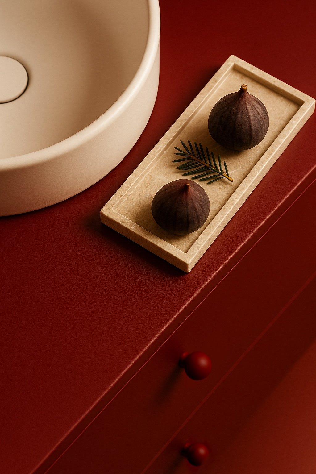 Red is the new warm. 

Rubis est disponible sur notre site web ! On vous propose &eacute;galement de recevoir un &eacute;chantillon gratuit gr&acirc;ce au code #NEWRUBIS pour vous projeter dans votre prochaine salle de bain ! 

En petite touche ou en