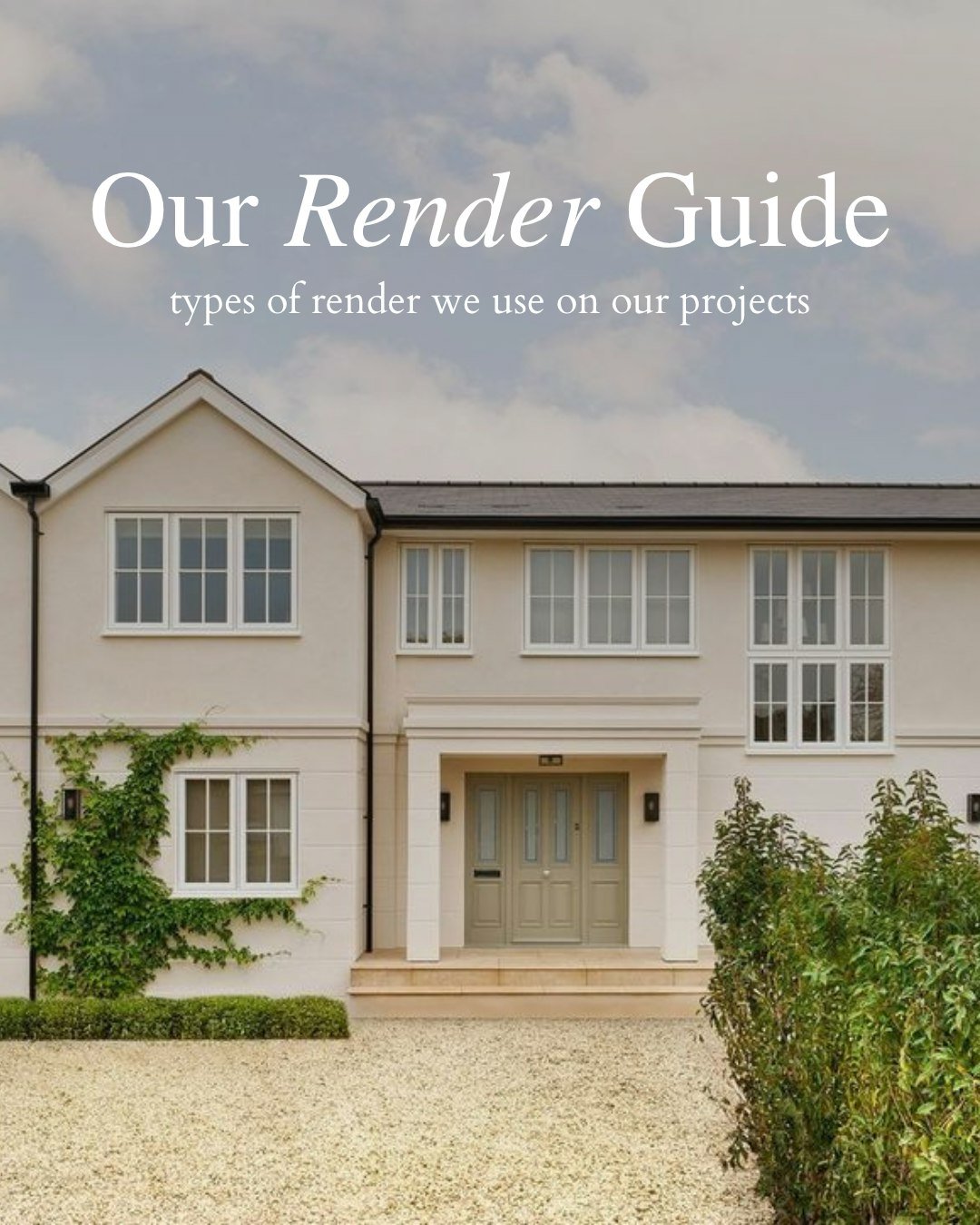 There are two types of render that we typically use on our projects, these are monocouche and silicone. Both are through colours, but monocouche is a thick application and silicone is a thin coat. The surface we are applying it to will determine whic