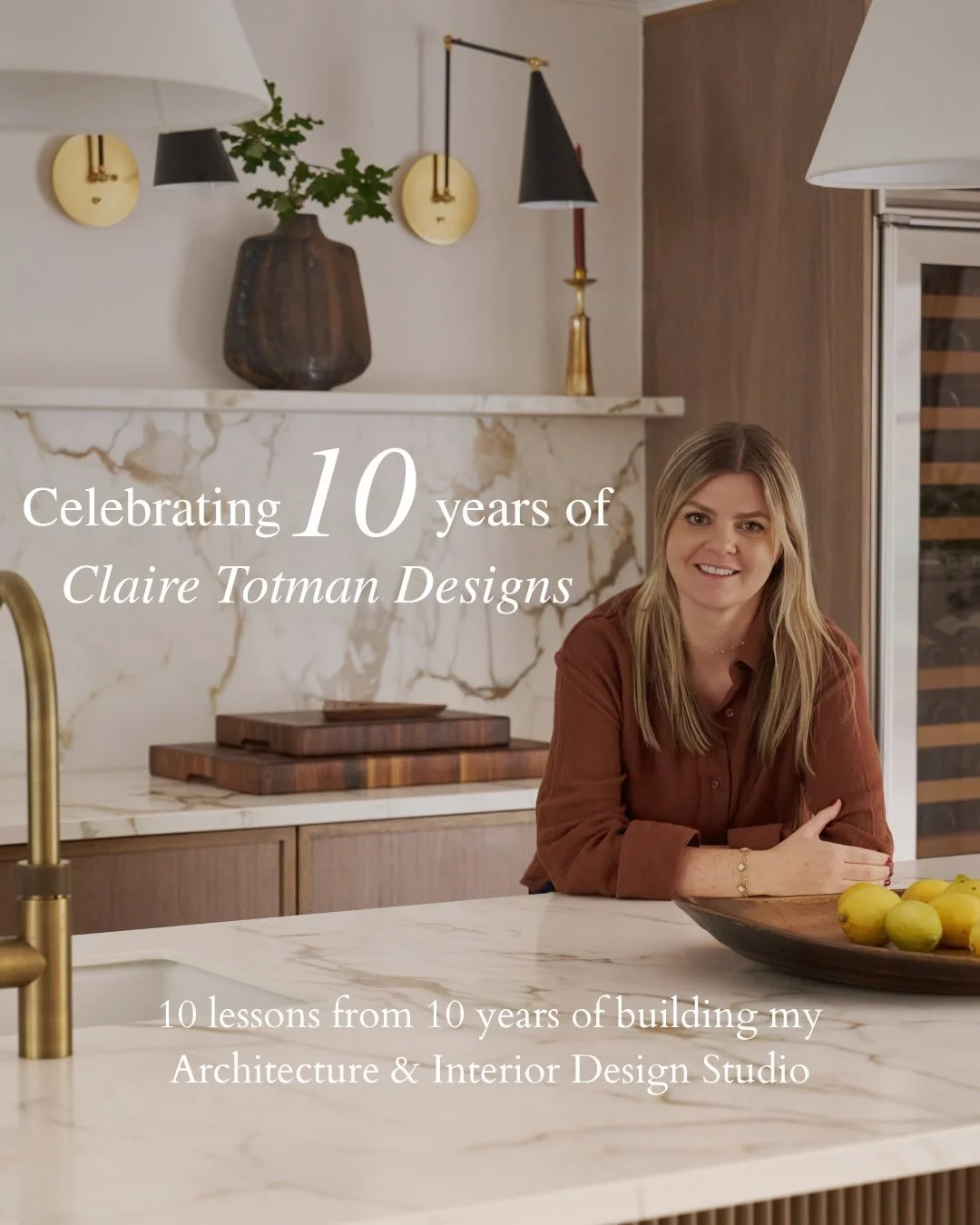 Last month, we celebrated 10 years of Claire Totman Designs.
⁣
Ten years of beautiful projects, brilliant clients, plenty of challenges, many sleepless nights, lots of tears and learning more than I could have ever imagined when I started the my busi