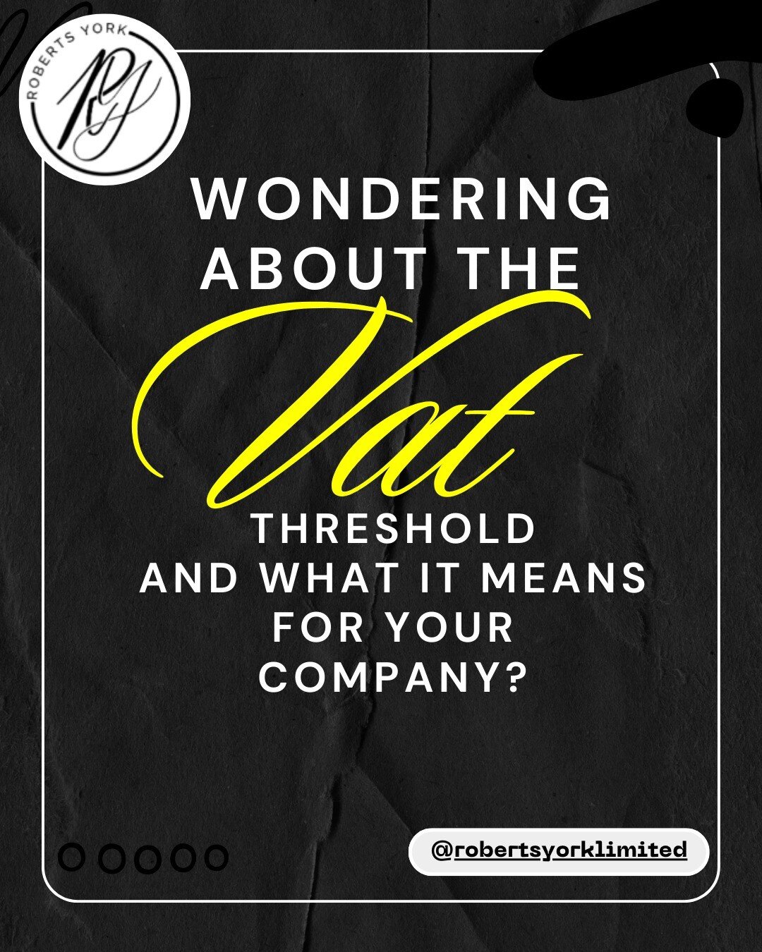 💡 As an accountant with vast experience in taxation I know there is one thing that holds the key to your company's financial success.

Let me shed some light on this game-changer&hellip;

🧐 The VAT threshold!

It represents the annual taxable turno