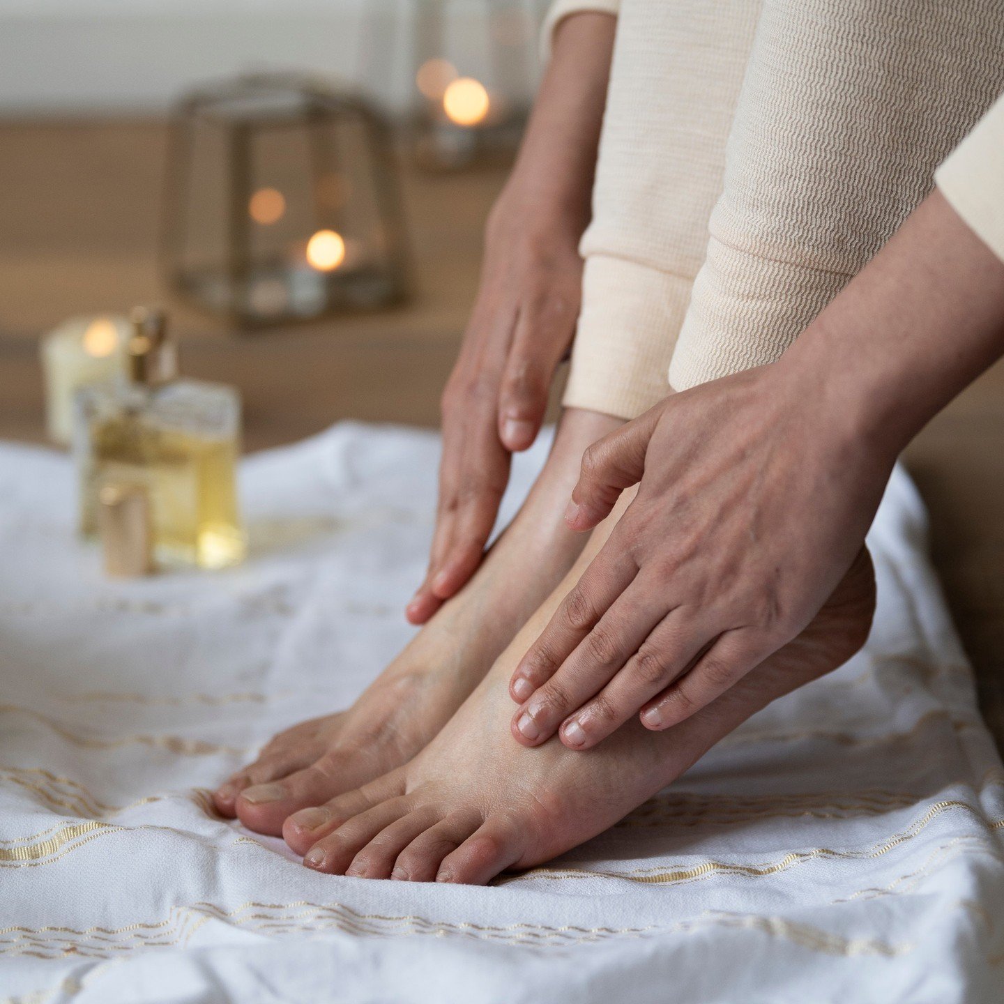 Step into pure bliss and let the stress melt away with a divine foot soak in warm water and salt. ⁠
⁠
Indulge in a moment of serenity as the soothing water embraces your tired feet. Close your eyes, take a deep breath, and let relaxation wash over yo